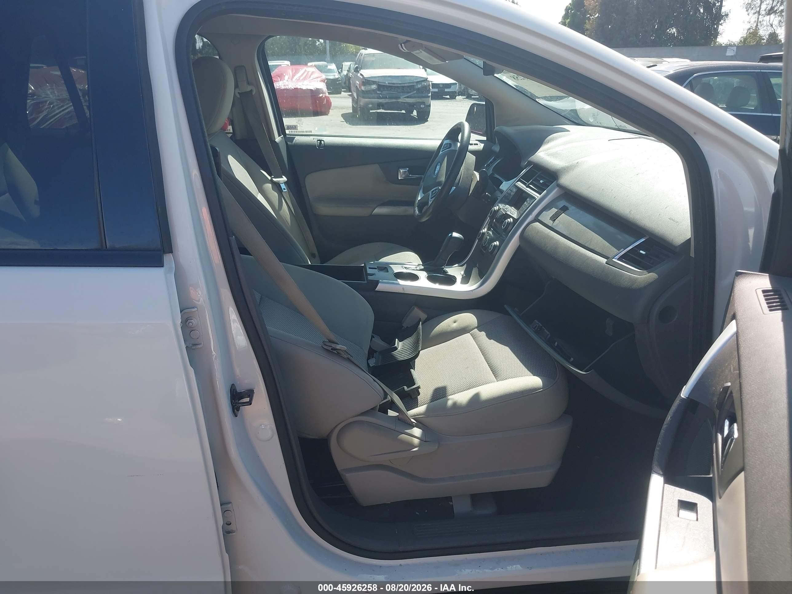2013 Ford Edge Sel White vin: 2FMDK3JC9DBC26172