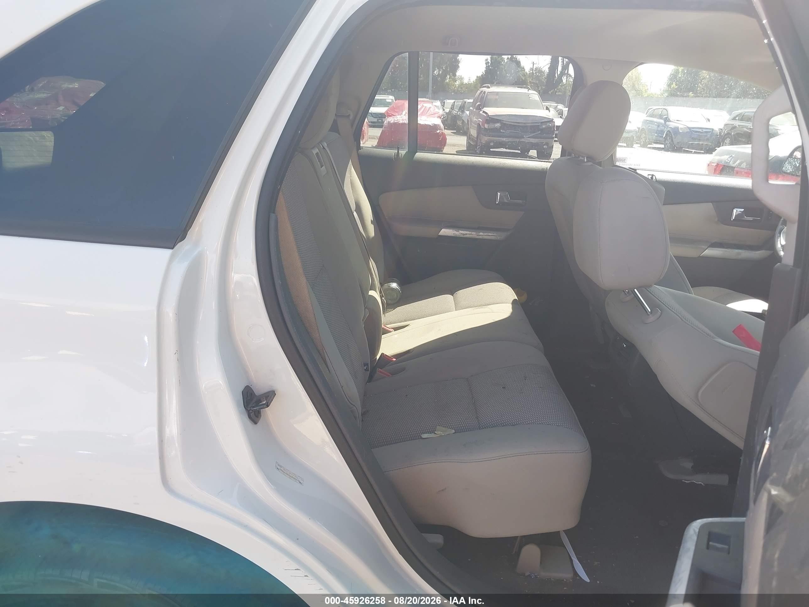 2013 Ford Edge Sel White vin: 2FMDK3JC9DBC26172