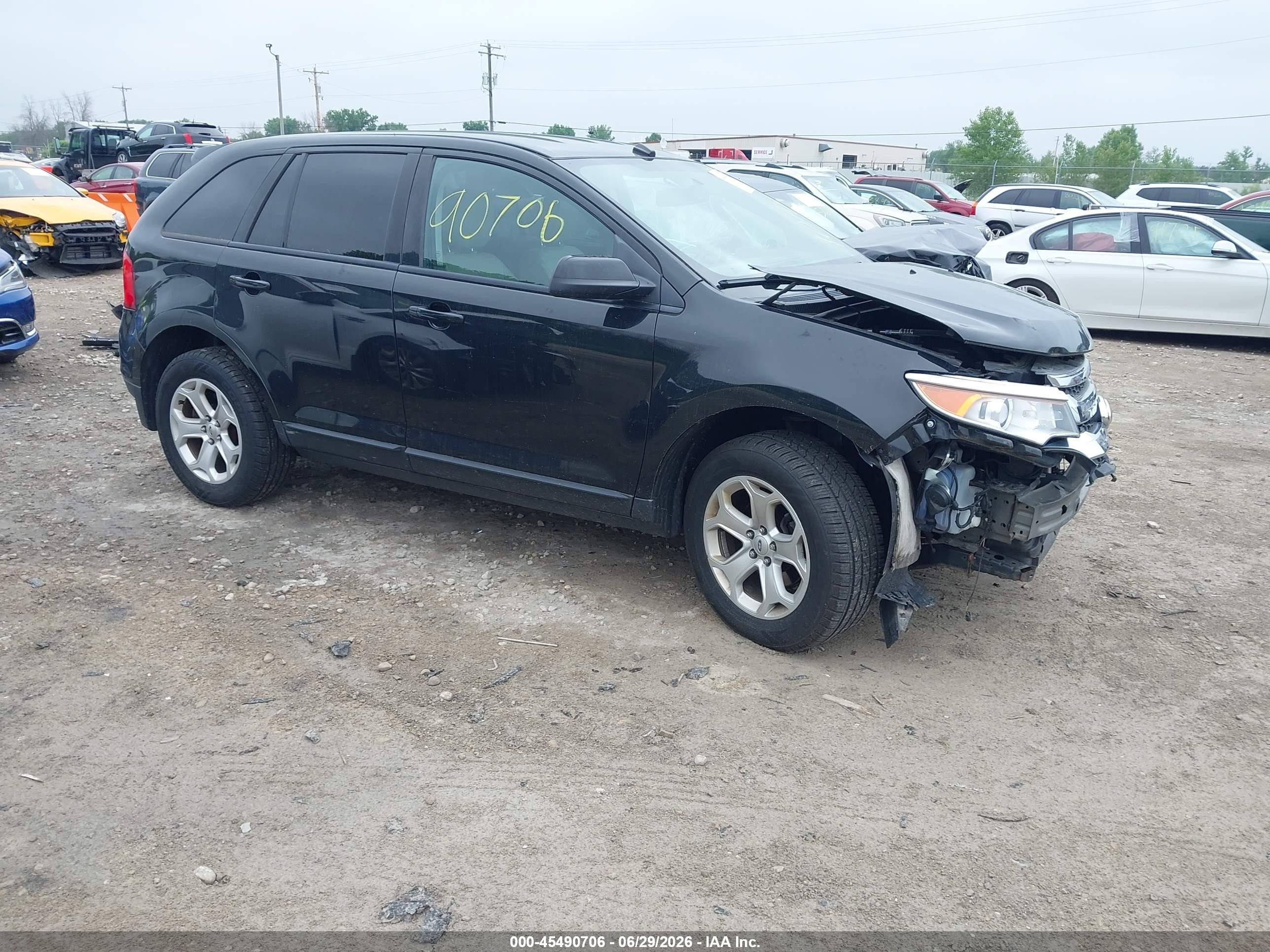 2013 Ford Edge Sel Черный vin: 2FMDK3JC9DBC88560