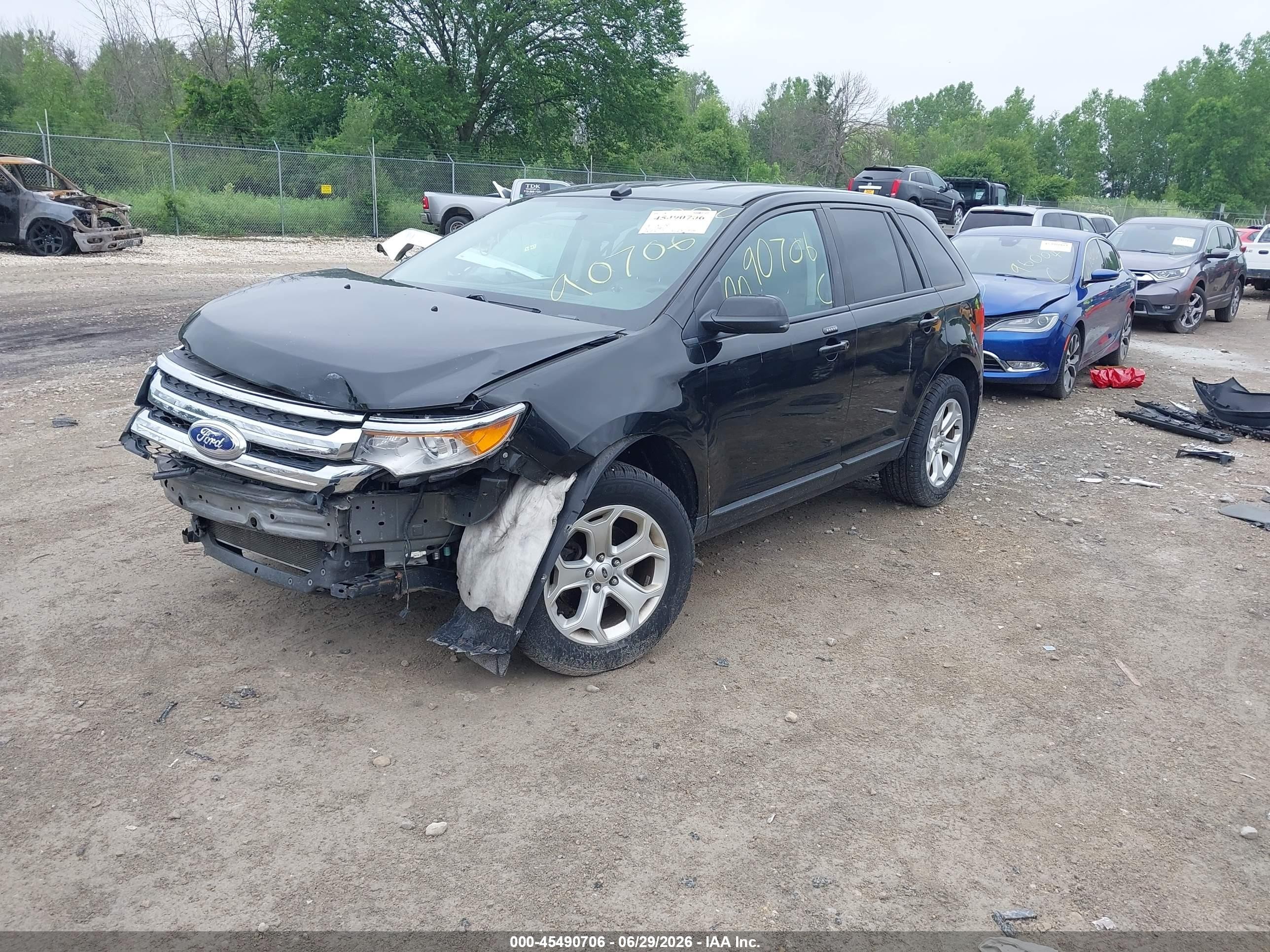 2013 Ford Edge Sel Black vin: 2FMDK3JC9DBC88560