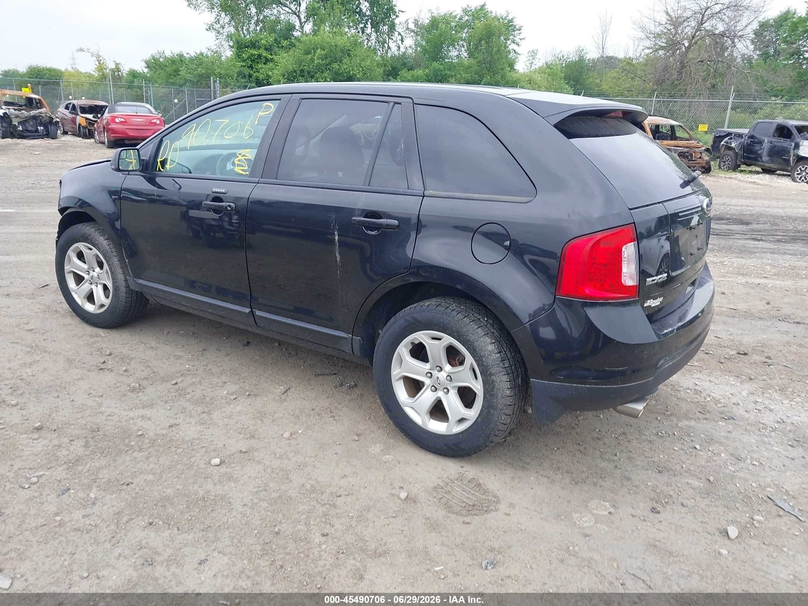 2013 Ford Edge Sel Black vin: 2FMDK3JC9DBC88560