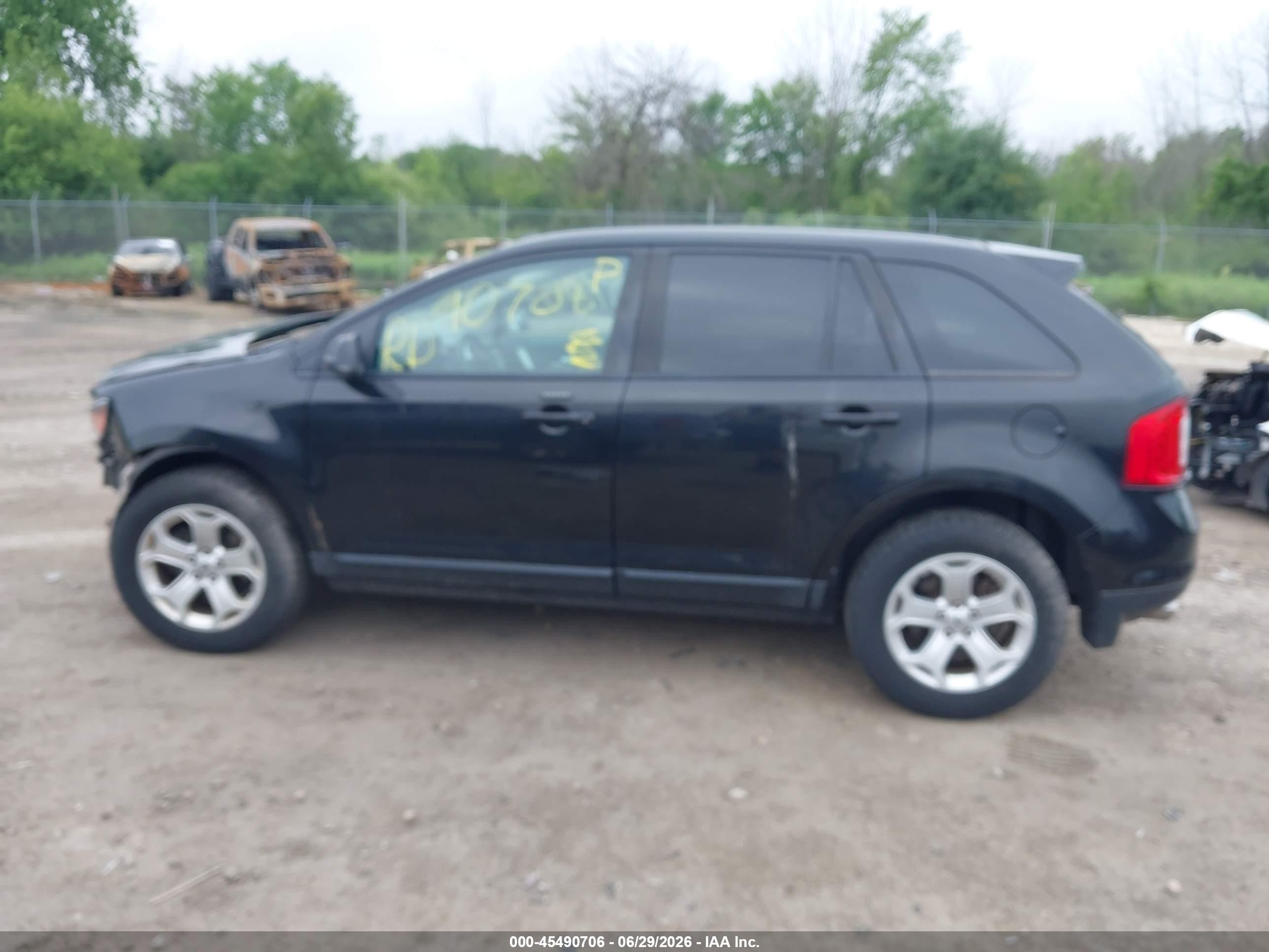 2013 Ford Edge Sel Black vin: 2FMDK3JC9DBC88560