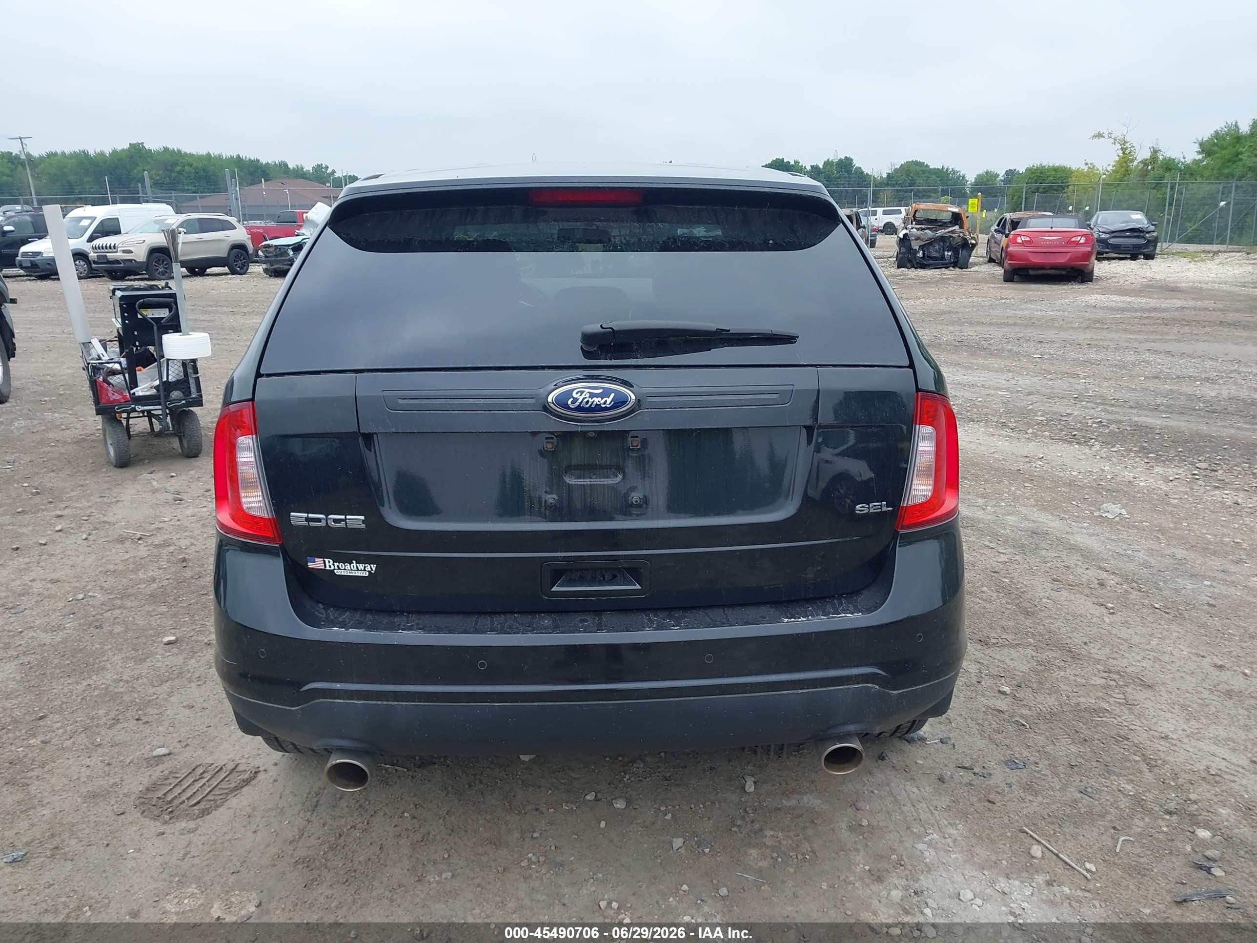 2013 Ford Edge Sel Black vin: 2FMDK3JC9DBC88560