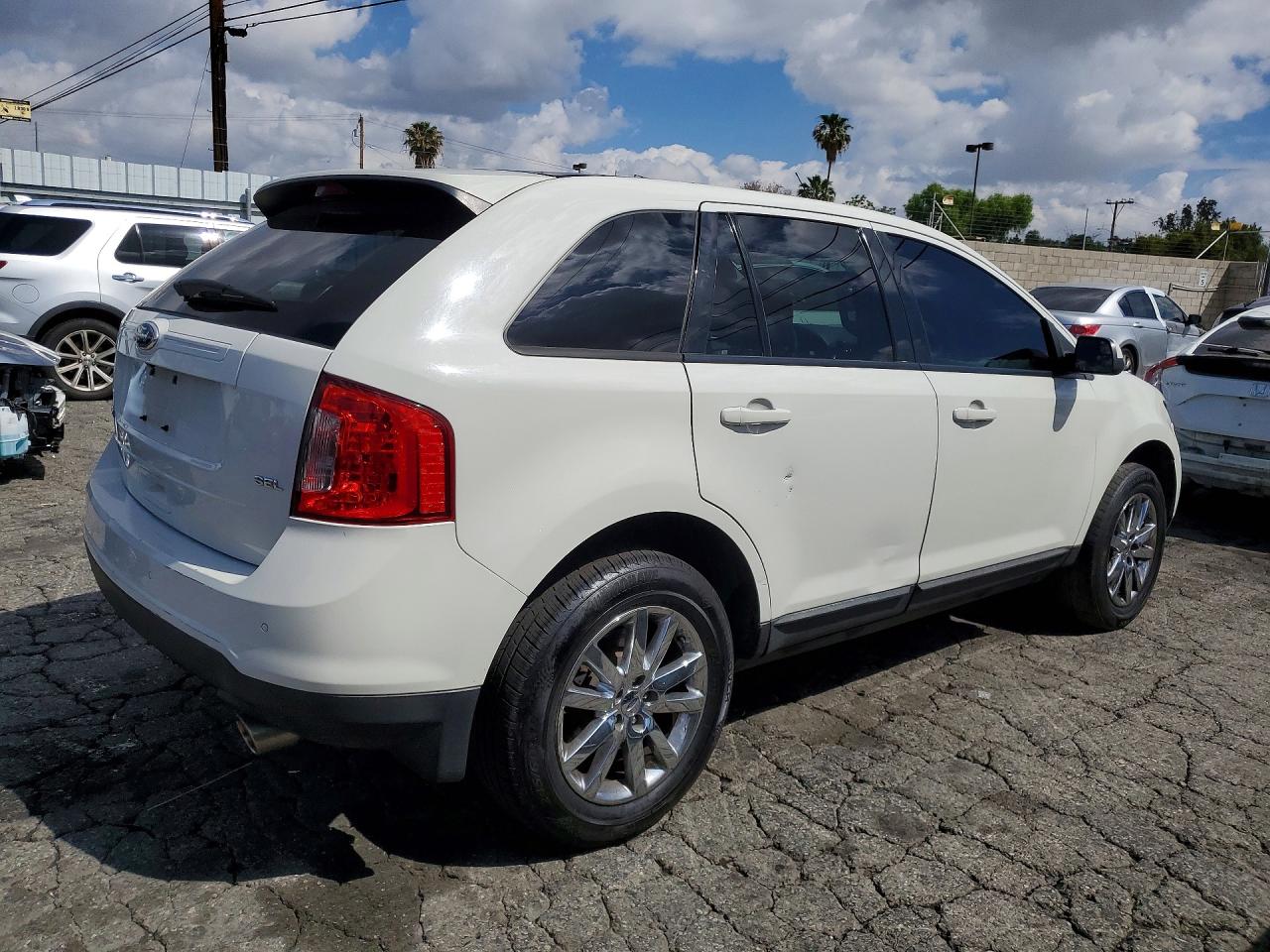 2013 Ford Edge Sel White vin: 2FMDK3JC9DBC96674