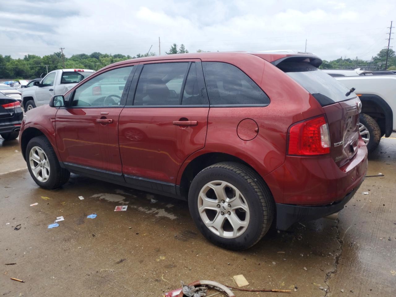 2014 Ford Edge Sel Burgundy vin: 2FMDK3JC9EBA09920