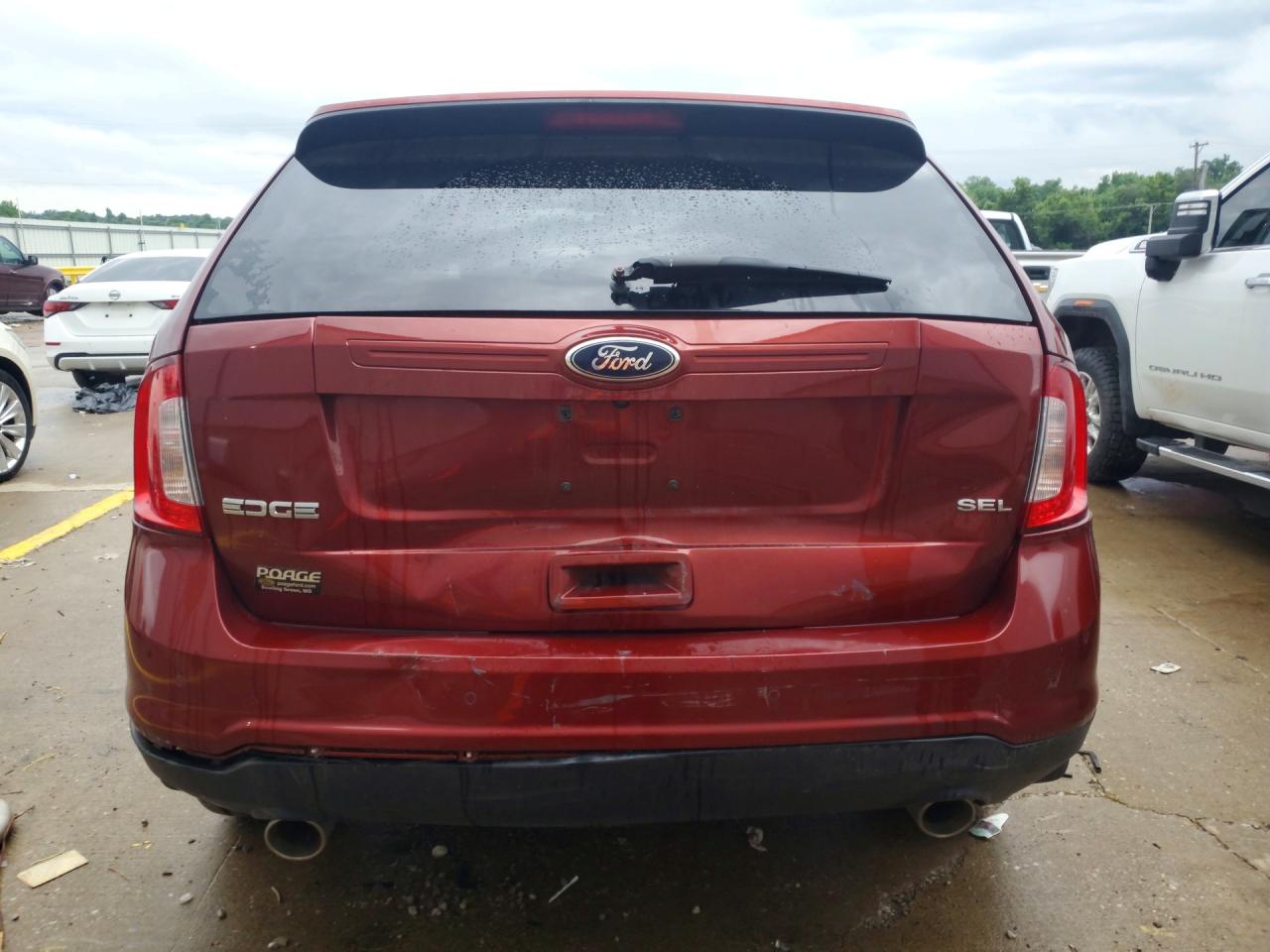 2014 Ford Edge Sel Burgundy vin: 2FMDK3JC9EBA09920