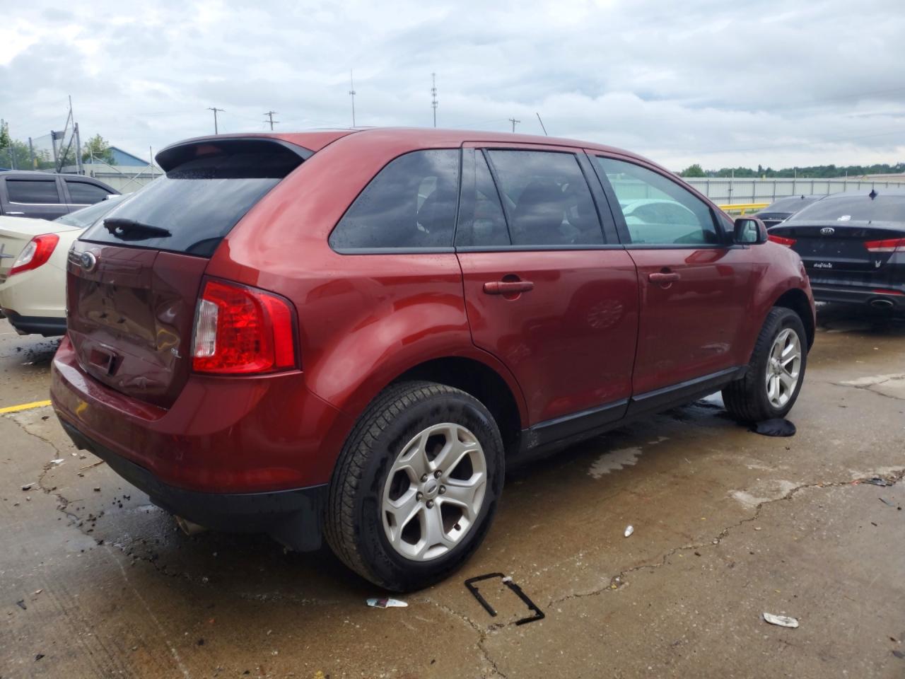 2014 Ford Edge Sel Burgundy vin: 2FMDK3JC9EBA09920