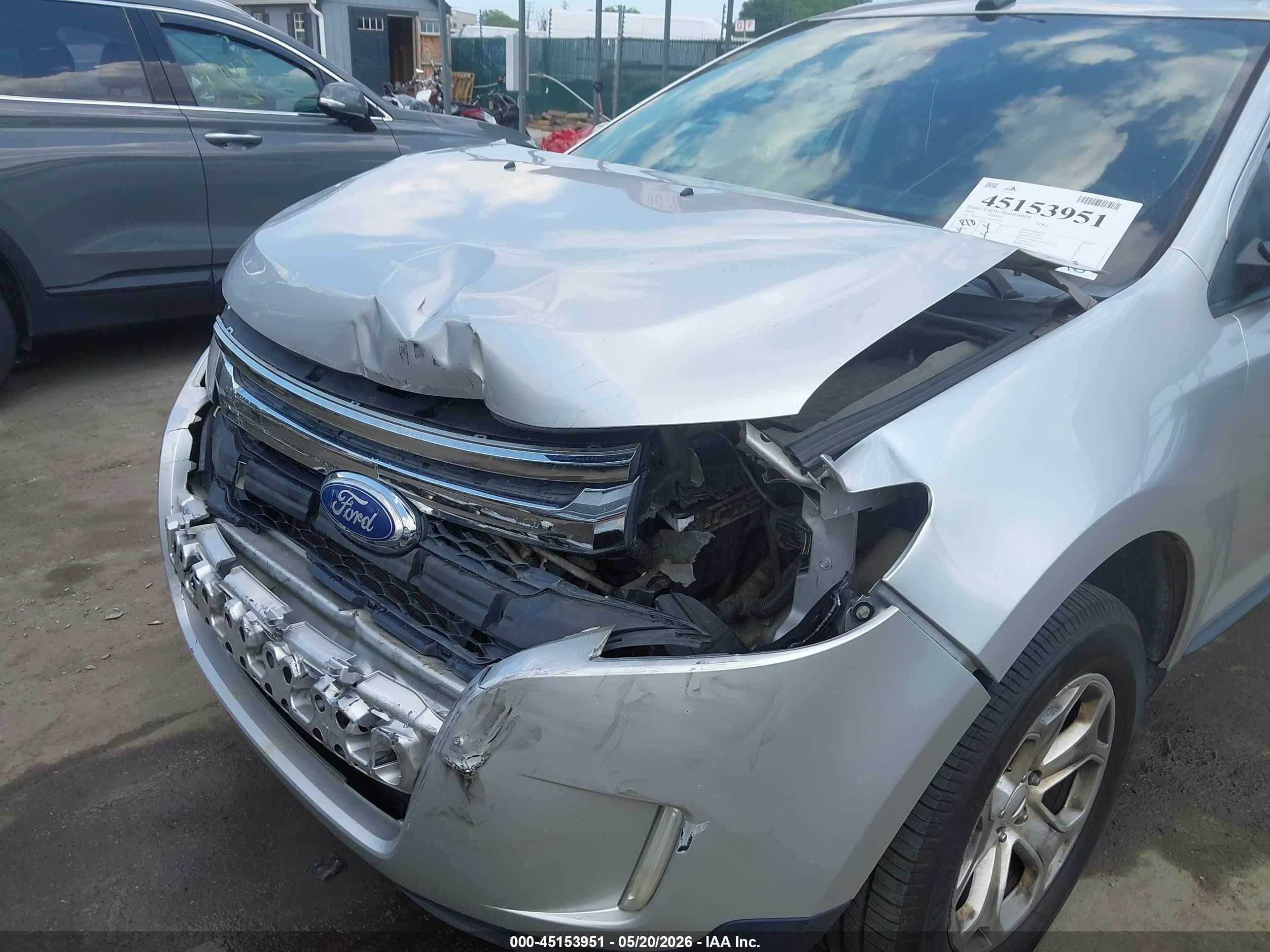 2014 Ford Edge Sel Silver vin: 2FMDK3JC9EBB09791