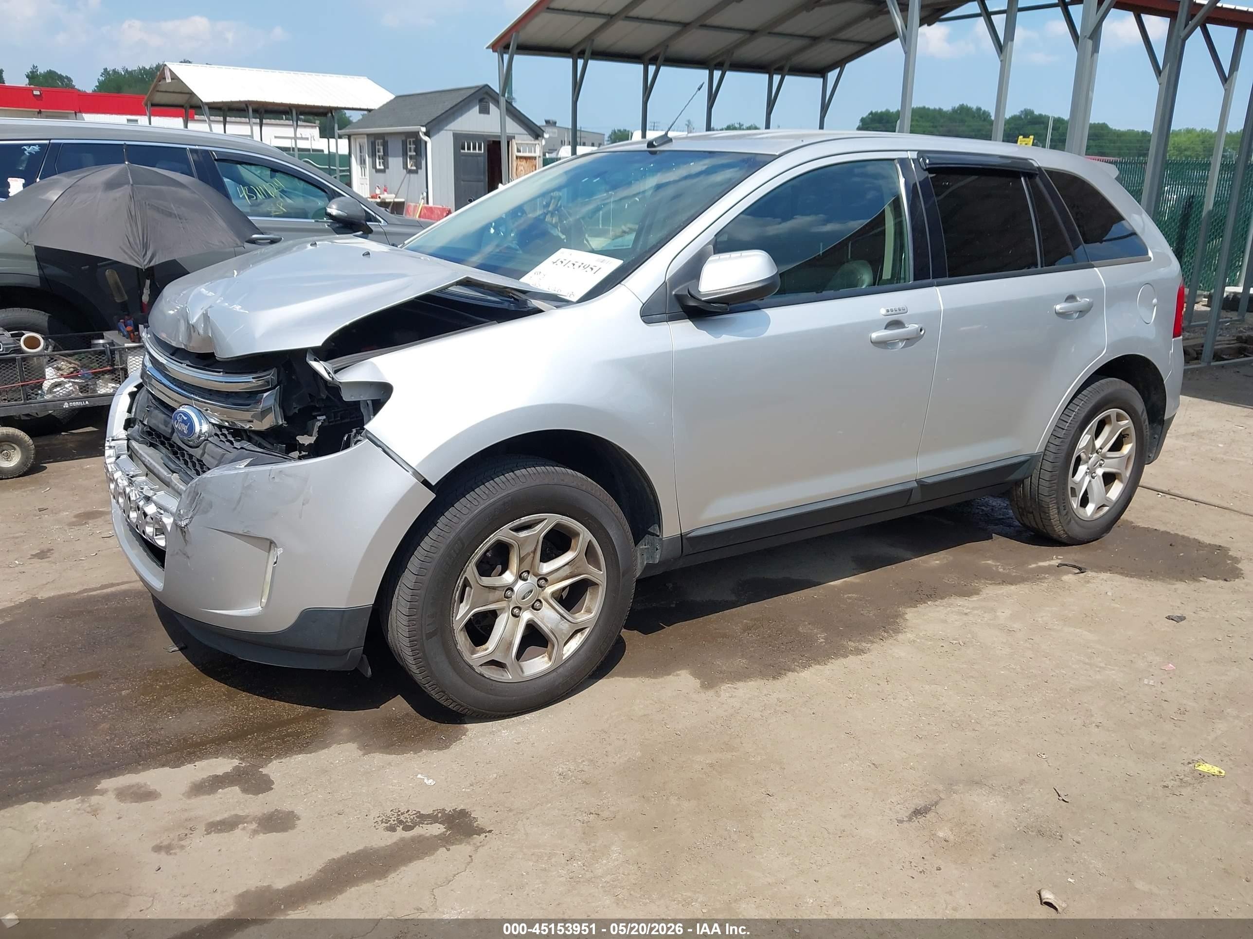 2014 Ford Edge Sel Silver vin: 2FMDK3JC9EBB09791