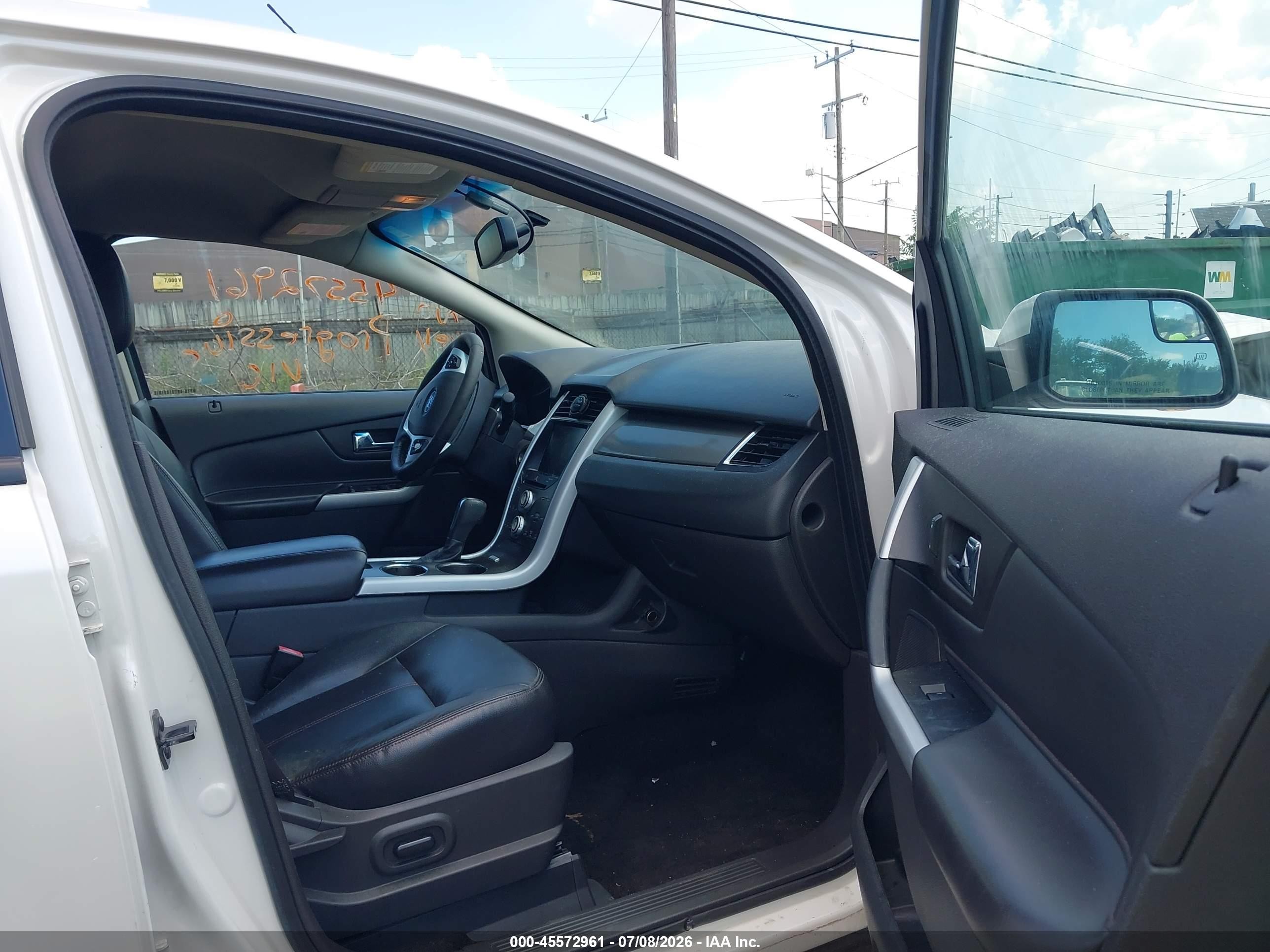 2014 Ford Edge Sel White vin: 2FMDK3JC9EBB37199