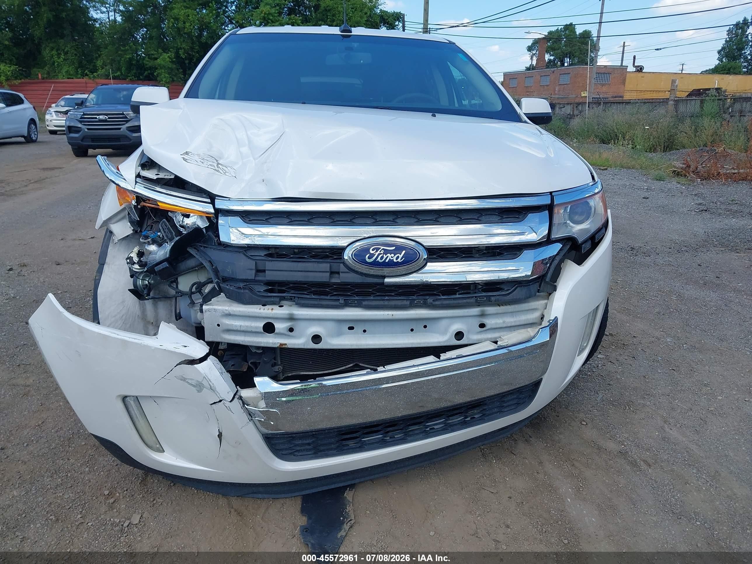 2014 Ford Edge Sel White vin: 2FMDK3JC9EBB37199
