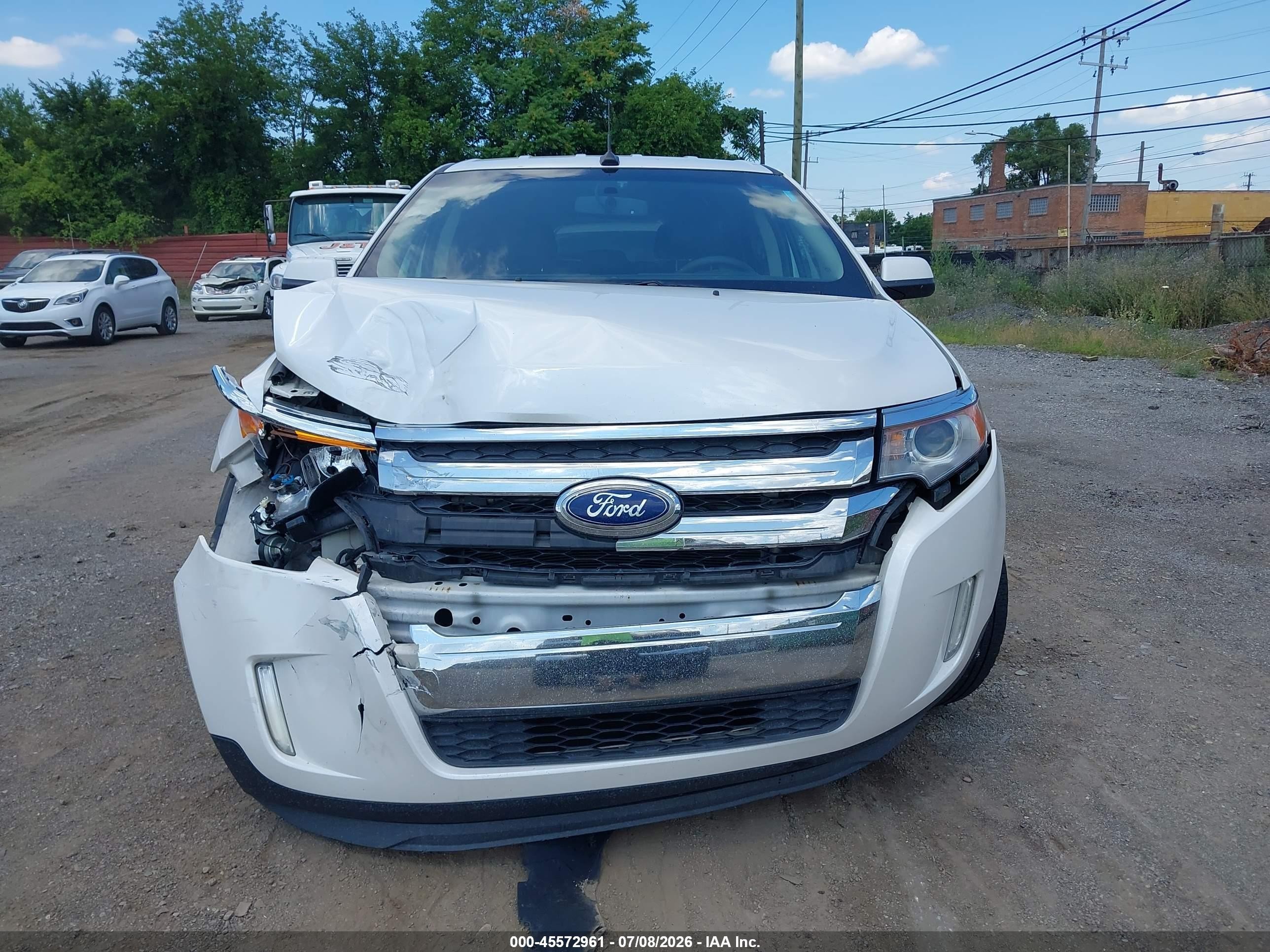 2014 Ford Edge Sel White vin: 2FMDK3JC9EBB37199