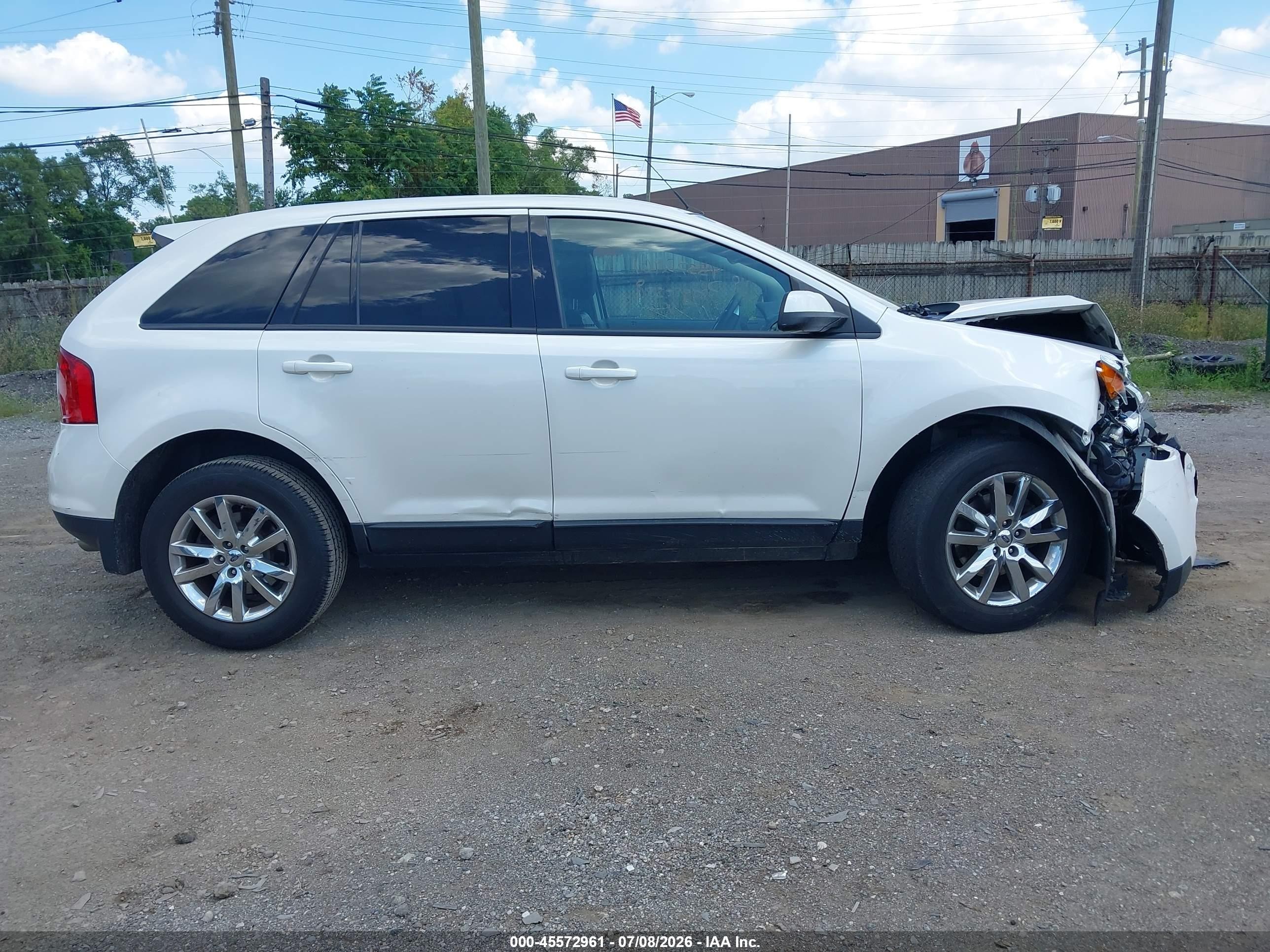 2014 Ford Edge Sel White vin: 2FMDK3JC9EBB37199