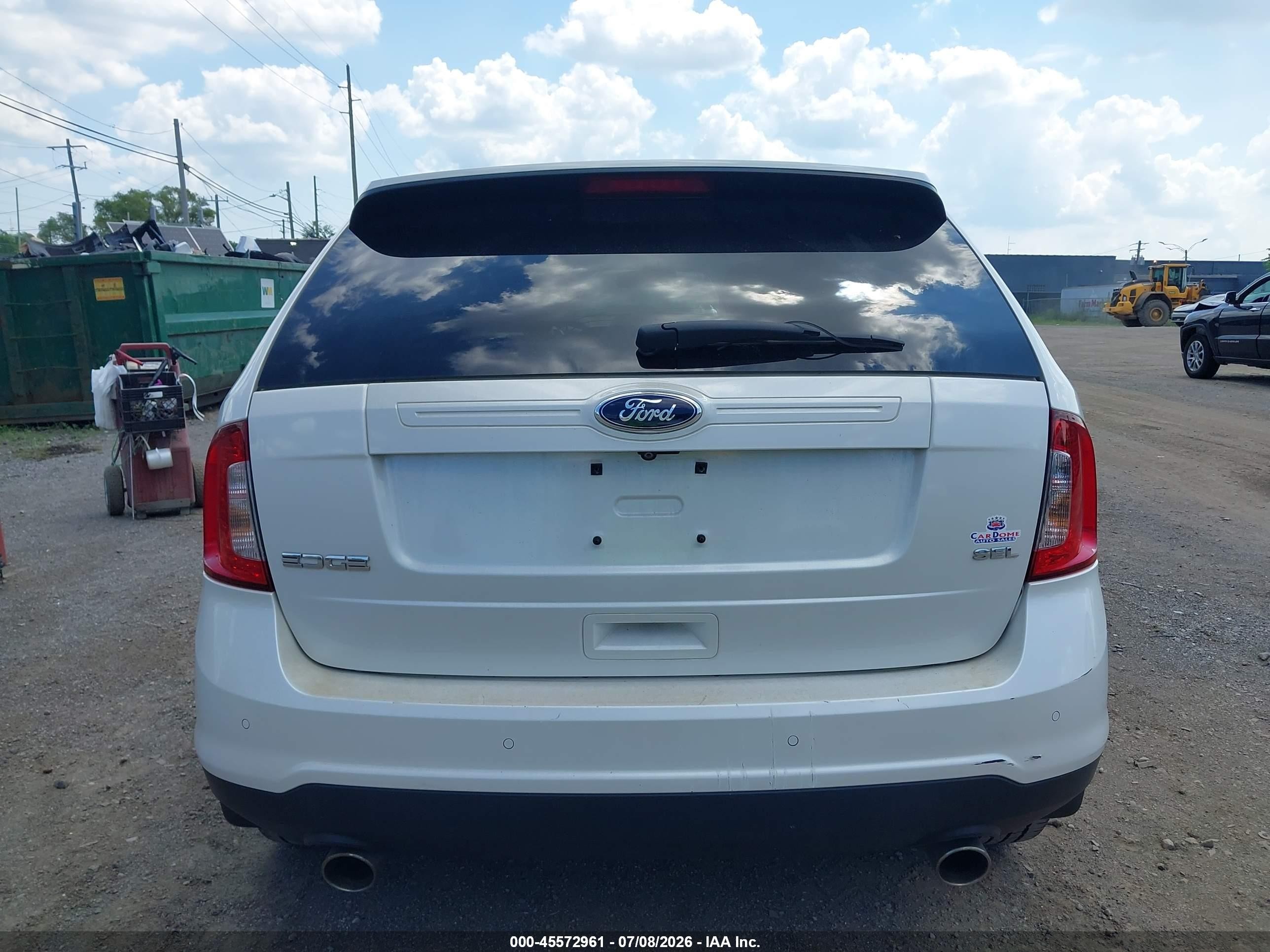 2014 Ford Edge Sel White vin: 2FMDK3JC9EBB37199