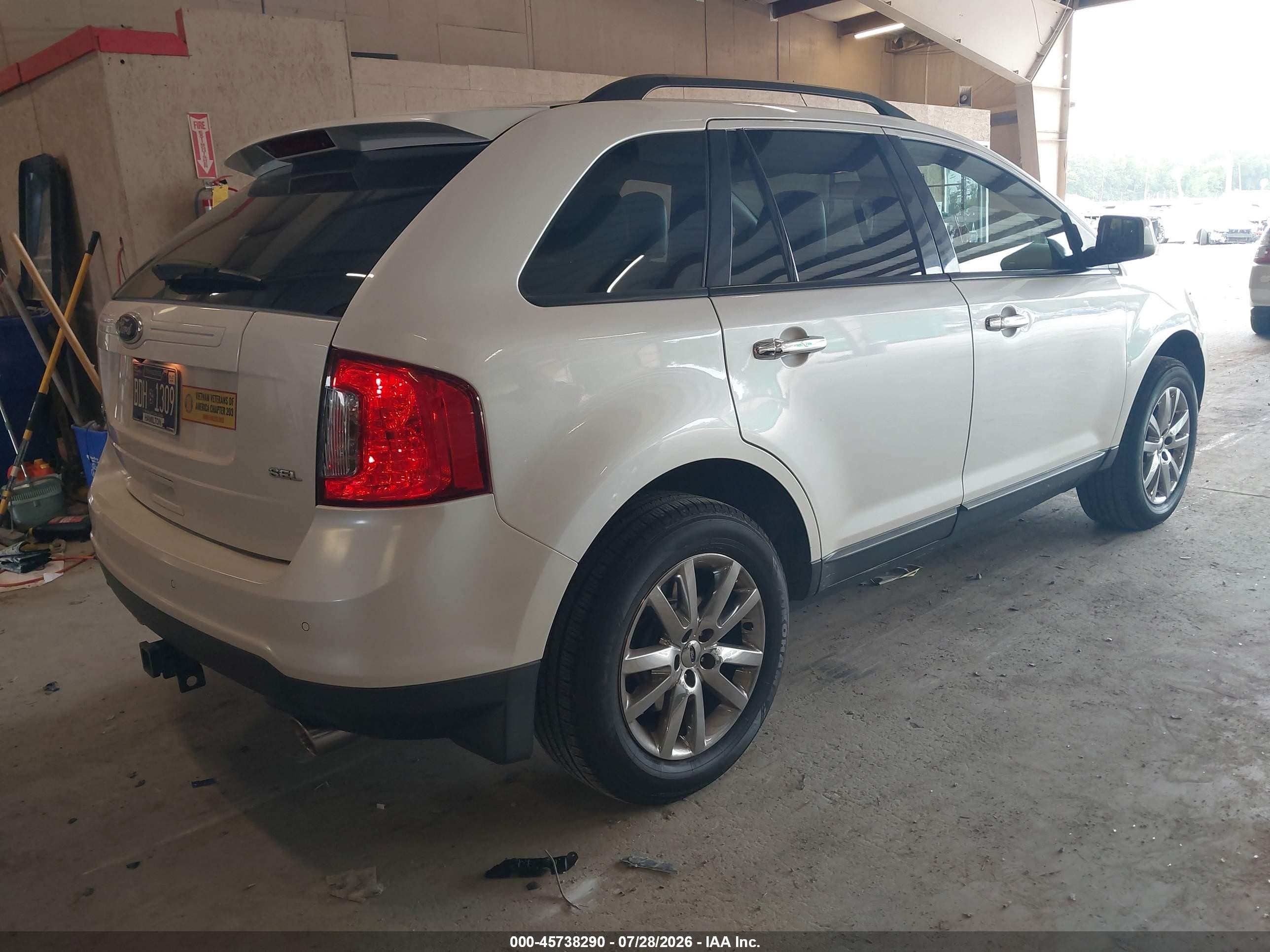 2011 Ford Edge Sel White vin: 2FMDK3JCXBBA64615