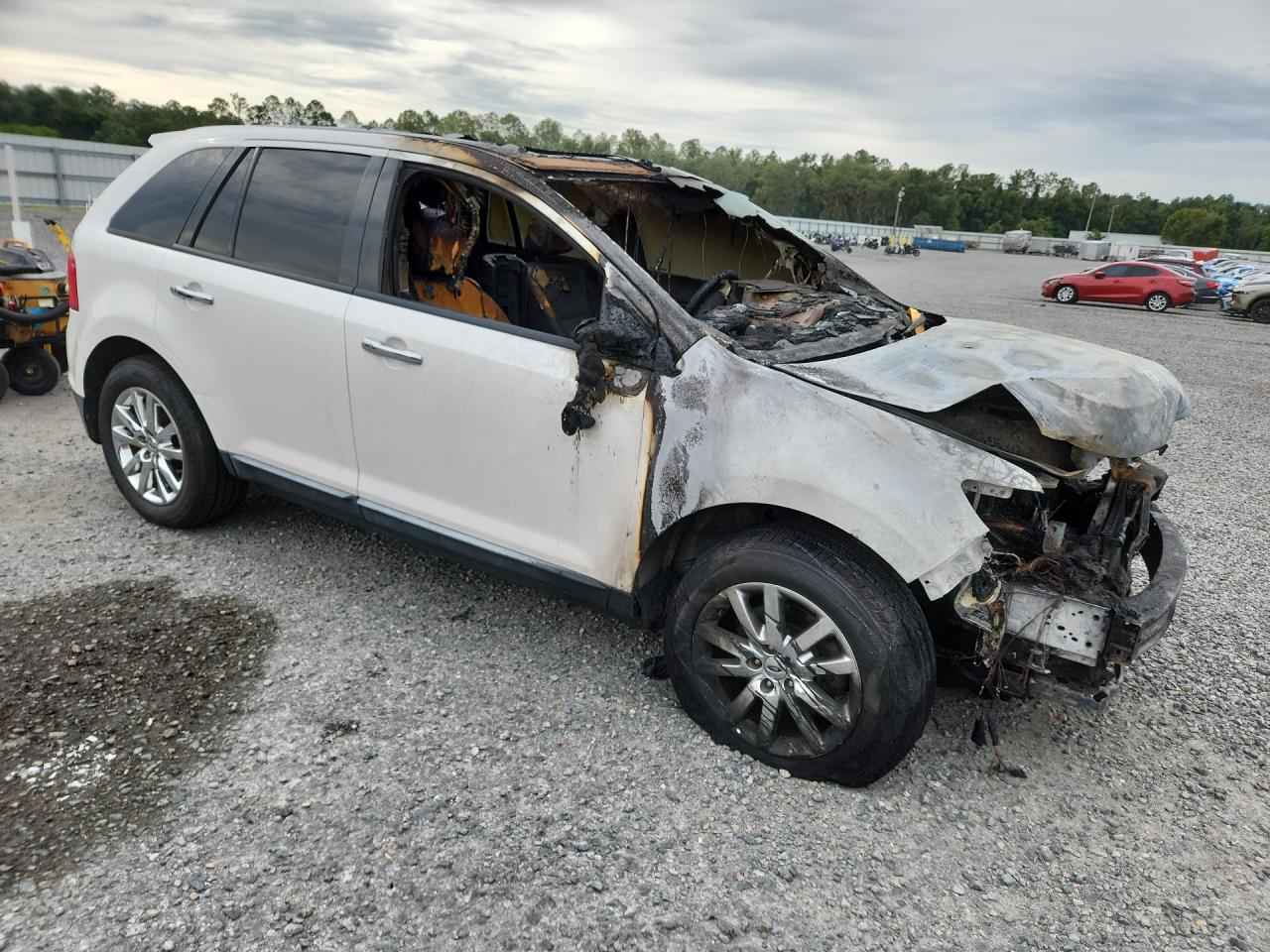 2011 Ford Edge Sel White vin: 2FMDK3JCXBBA91247