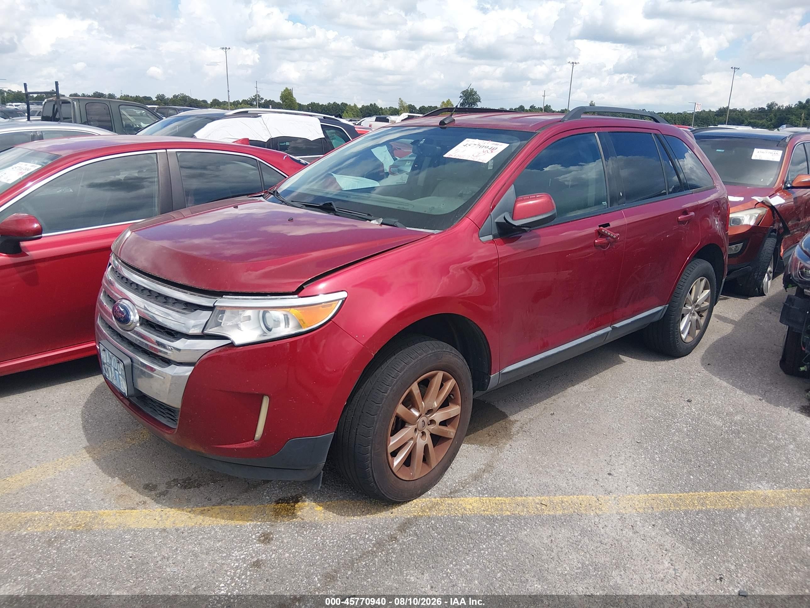 2013 Ford Edge Sel Red vin: 2FMDK3JCXDBA79215