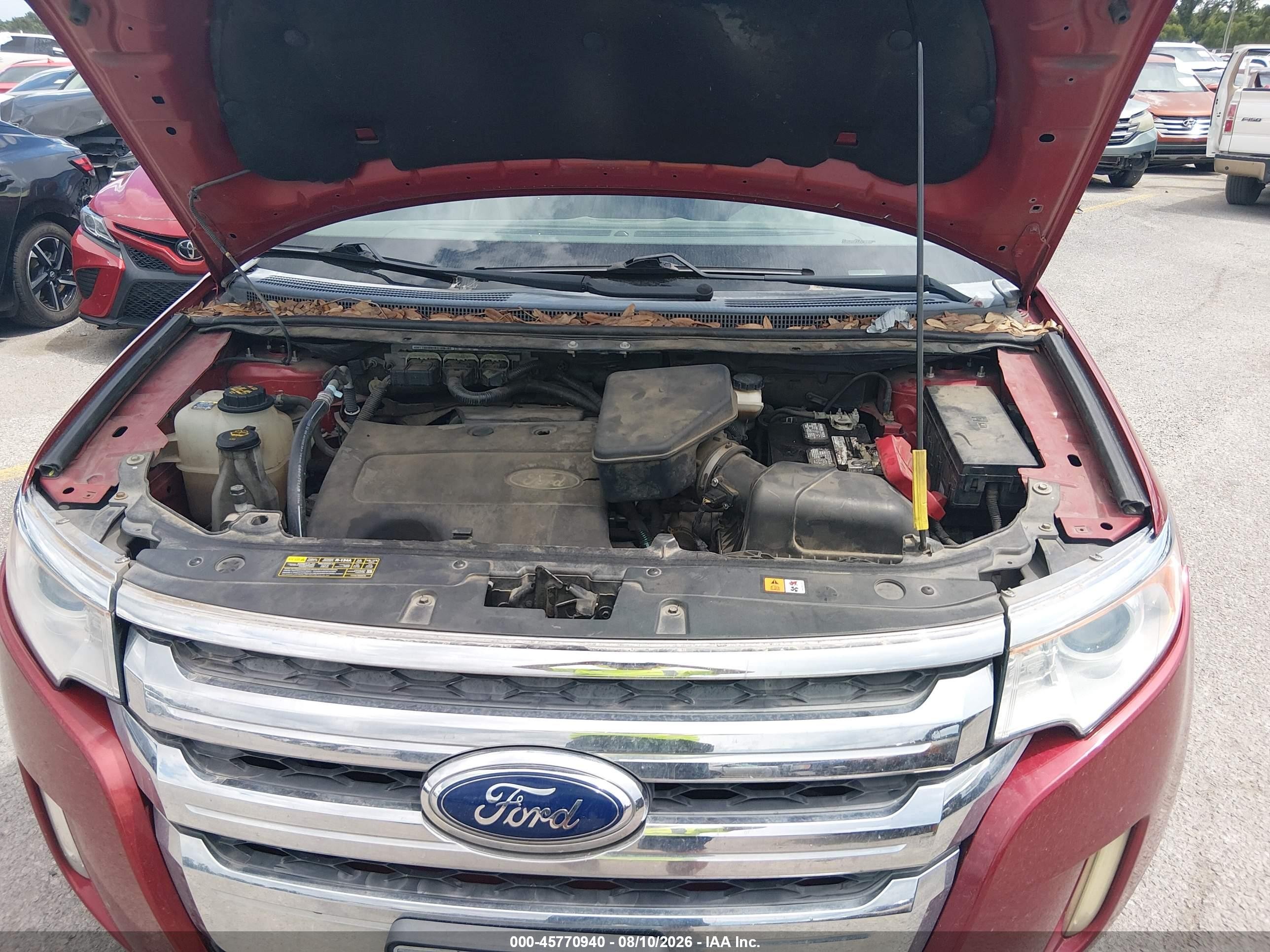 2013 Ford Edge Sel Red vin: 2FMDK3JCXDBA79215