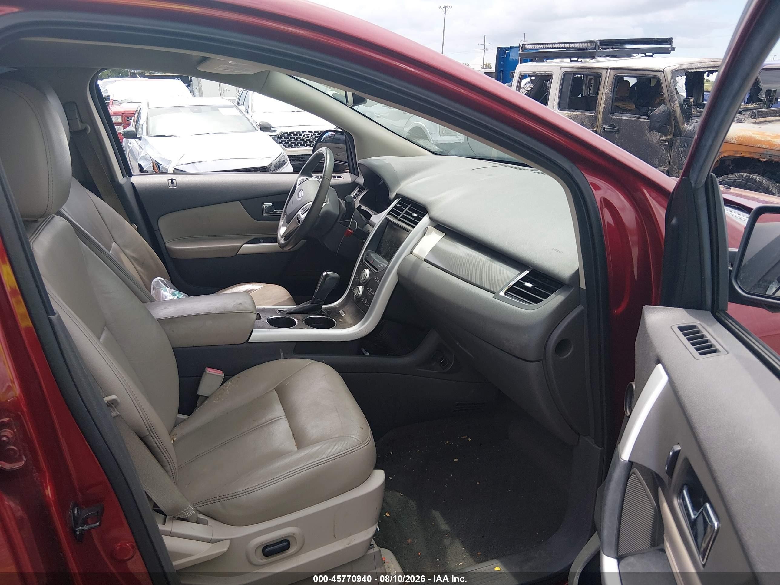 2013 Ford Edge Sel Red vin: 2FMDK3JCXDBA79215
