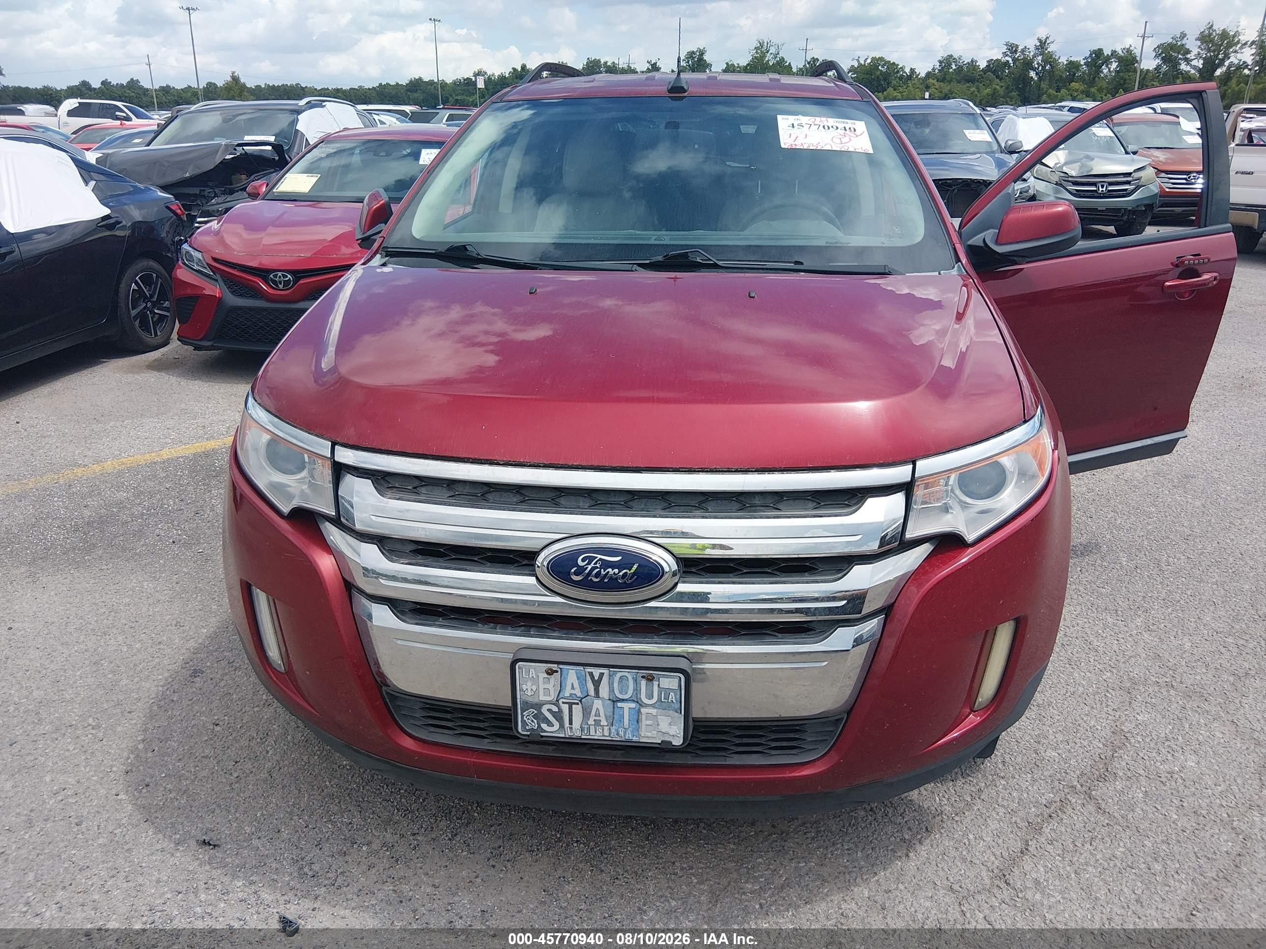 2013 Ford Edge Sel Red vin: 2FMDK3JCXDBA79215
