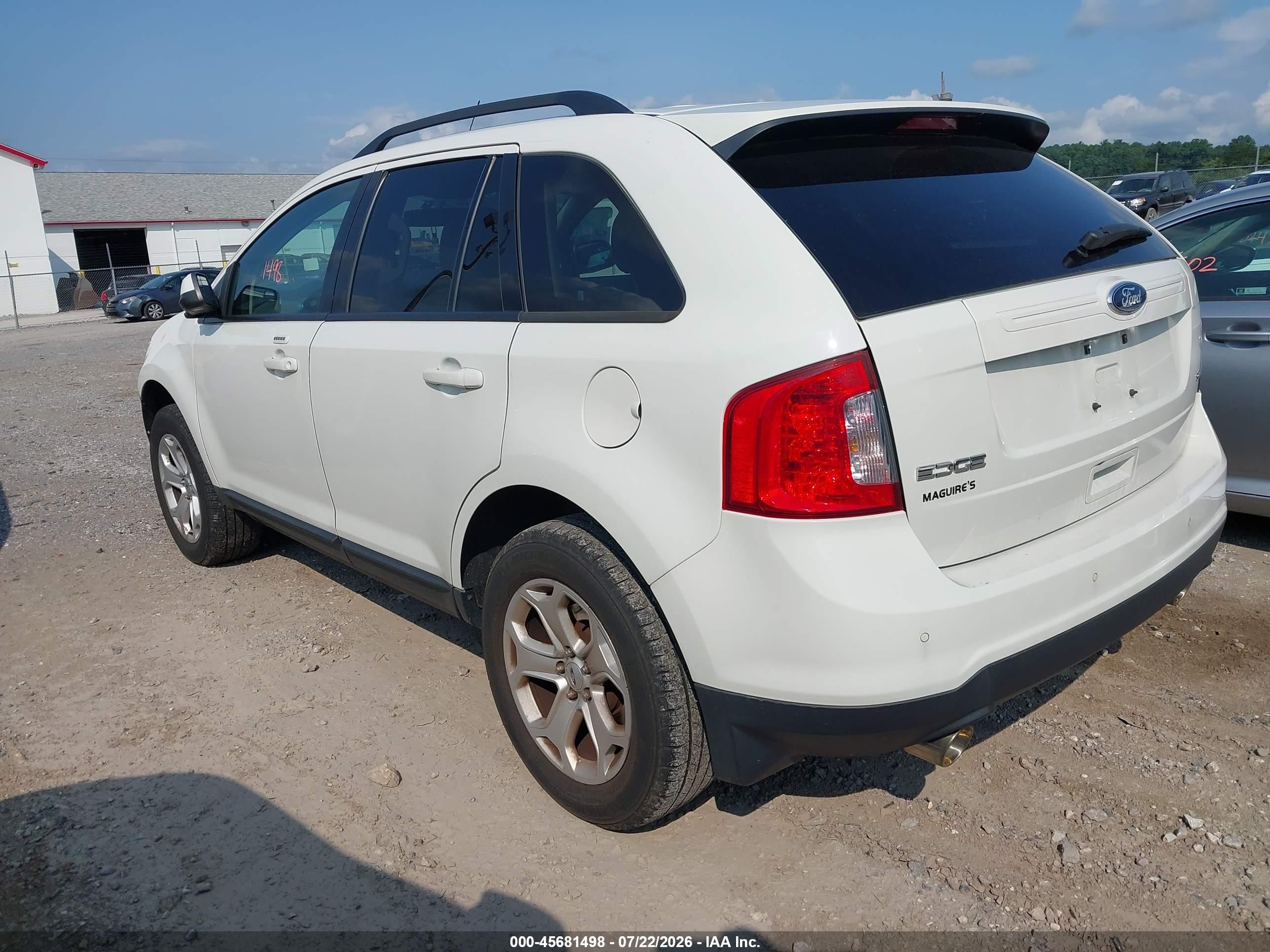 2013 Ford Edge Sel Белый vin: 2FMDK3JCXDBA85225