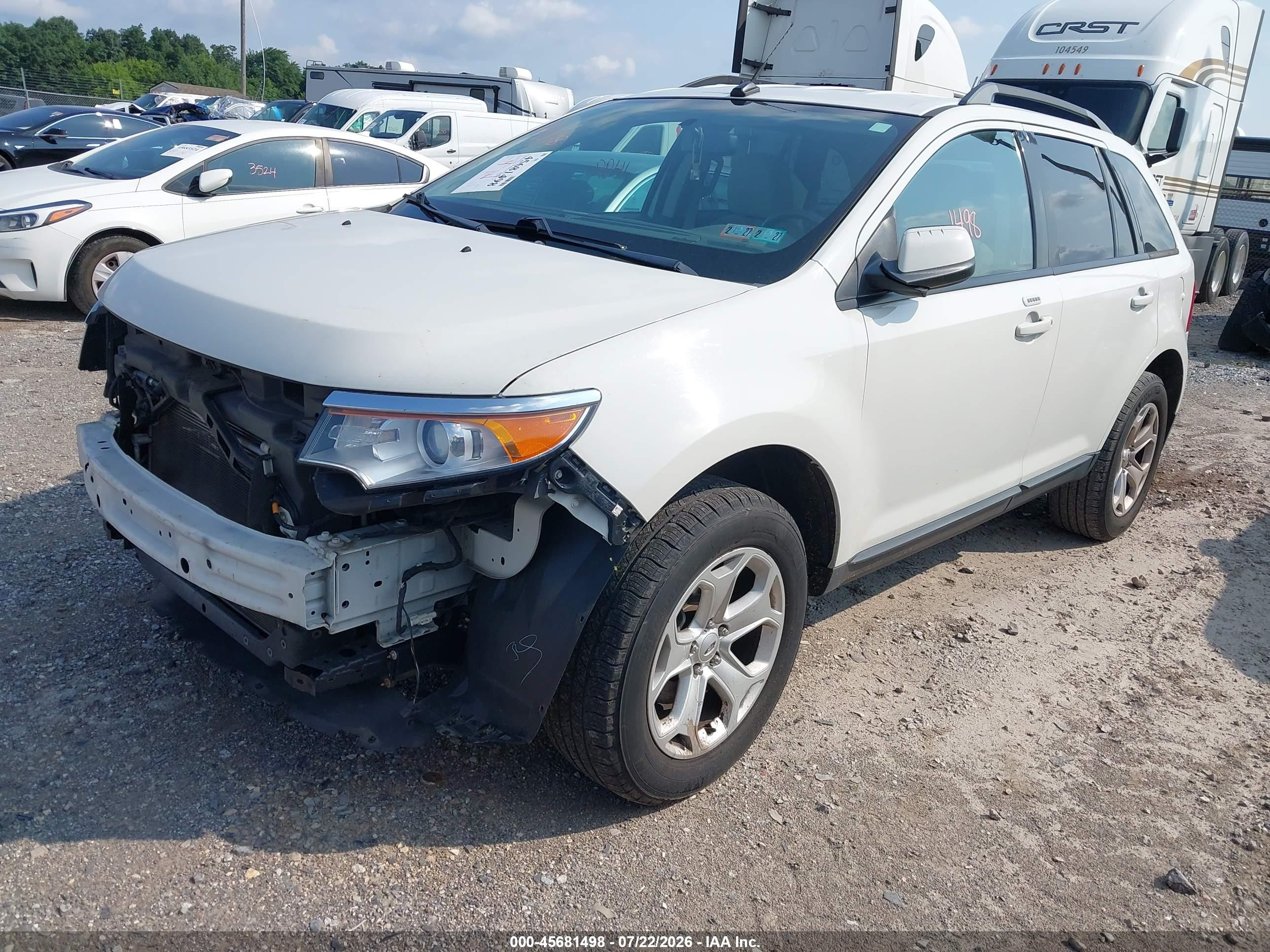 2013 Ford Edge Sel Белый vin: 2FMDK3JCXDBA85225