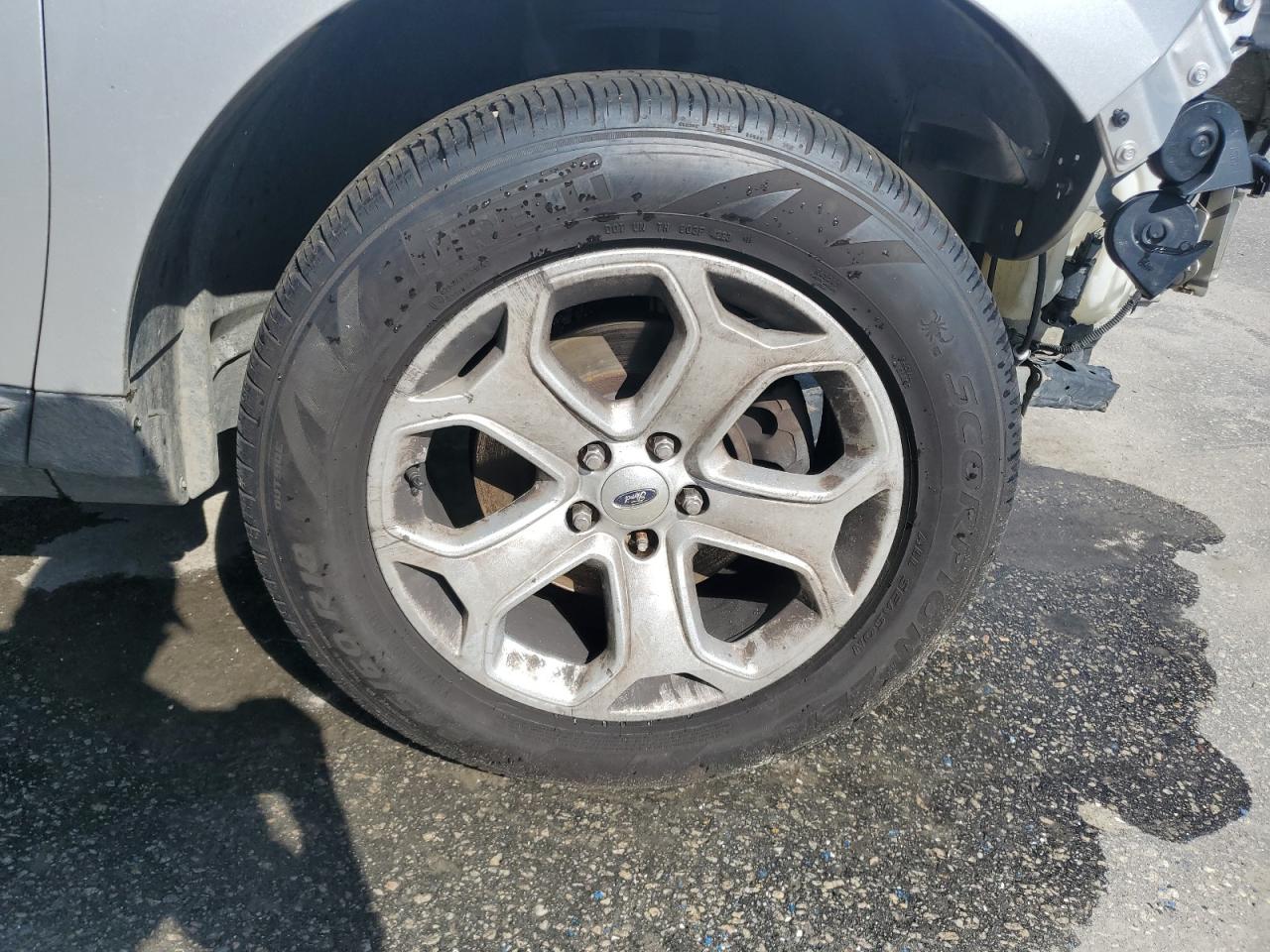 2013 Ford Edge Sel Silver vin: 2FMDK3JCXDBB50834 Damage: Right Front Wheel, Curb Rash, 4 To 5 Inches