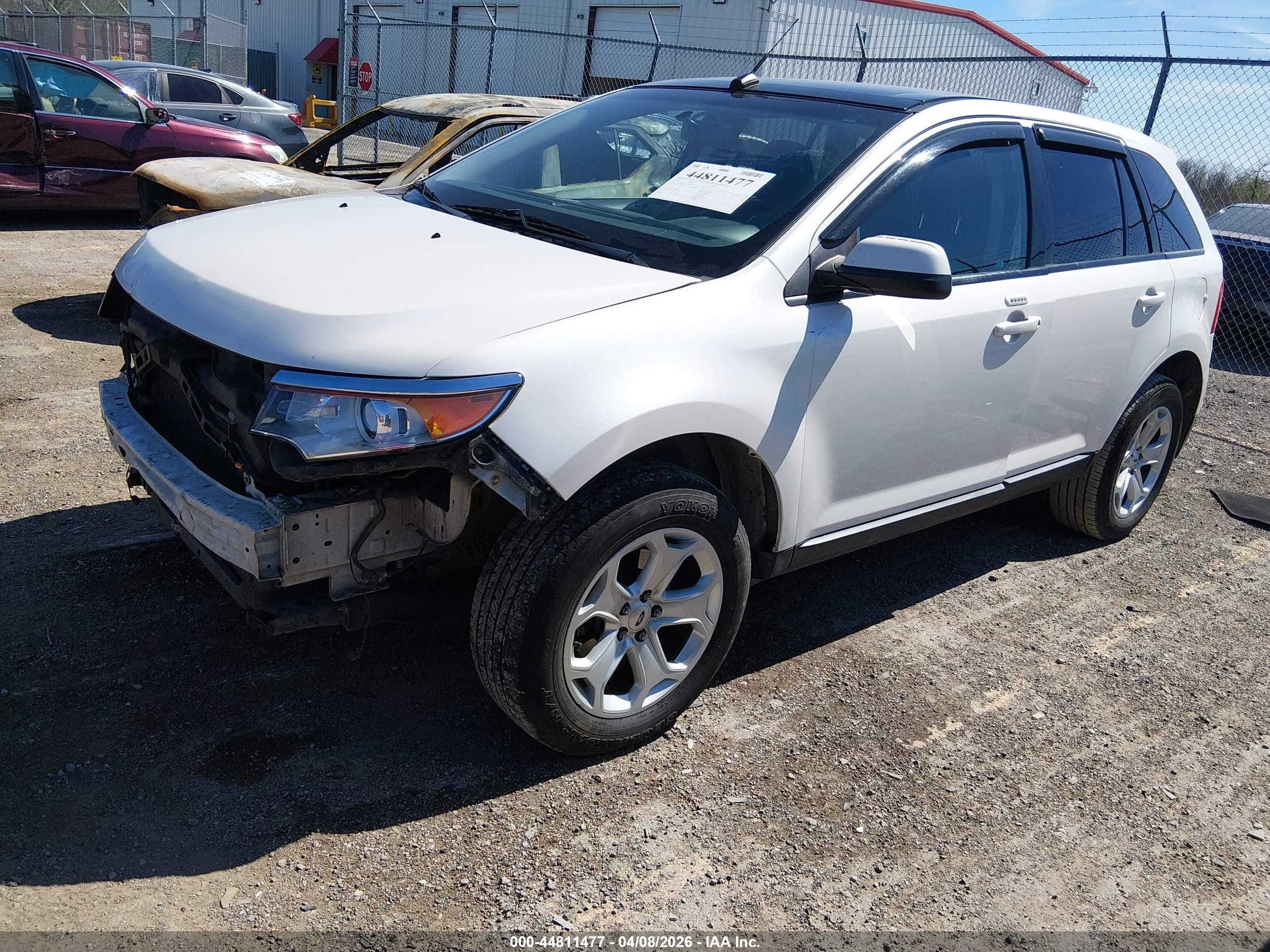 2013 Ford Edge Sel White vin: 2FMDK3JCXDBB82179