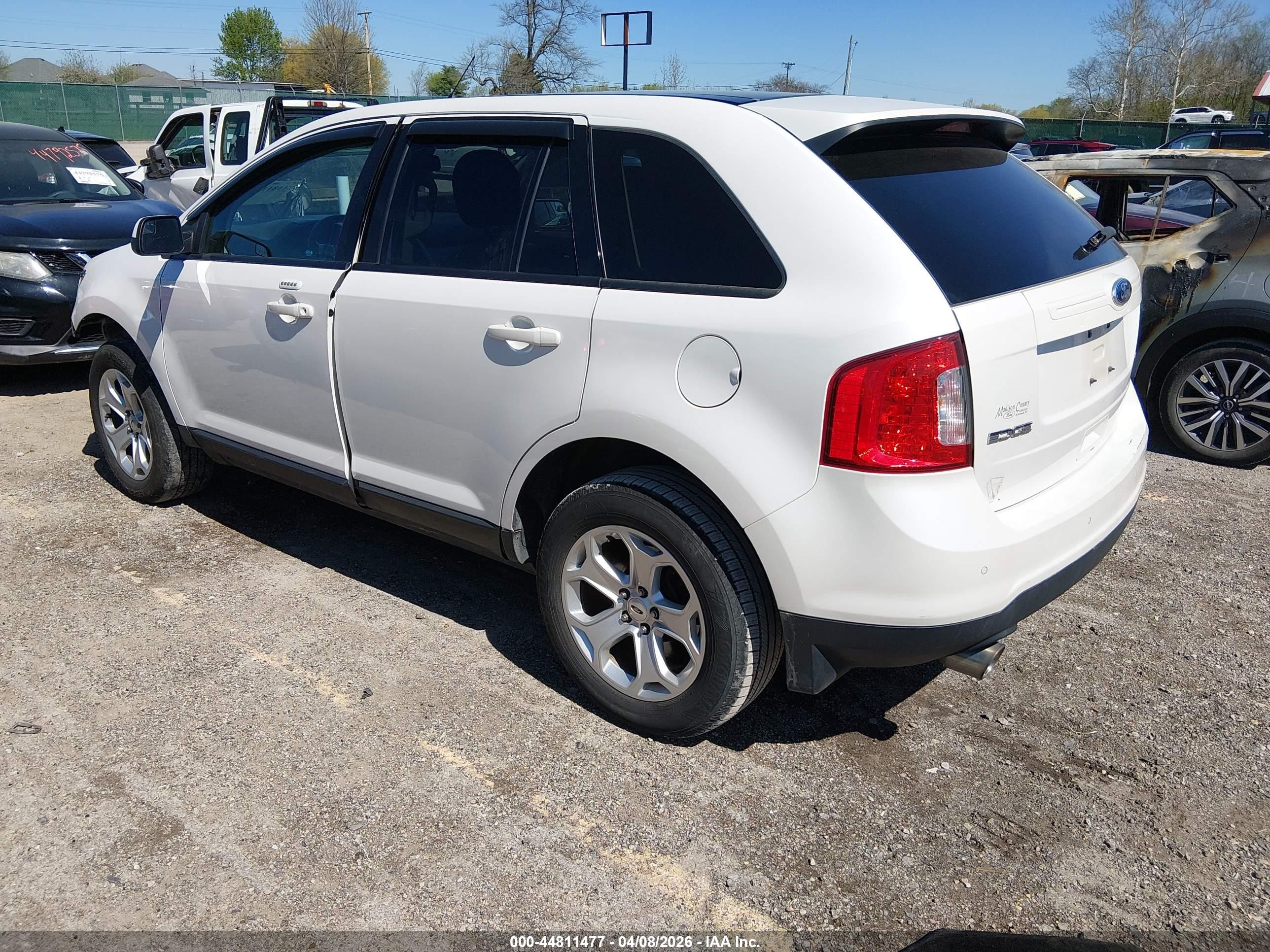 2013 Ford Edge Sel White vin: 2FMDK3JCXDBB82179