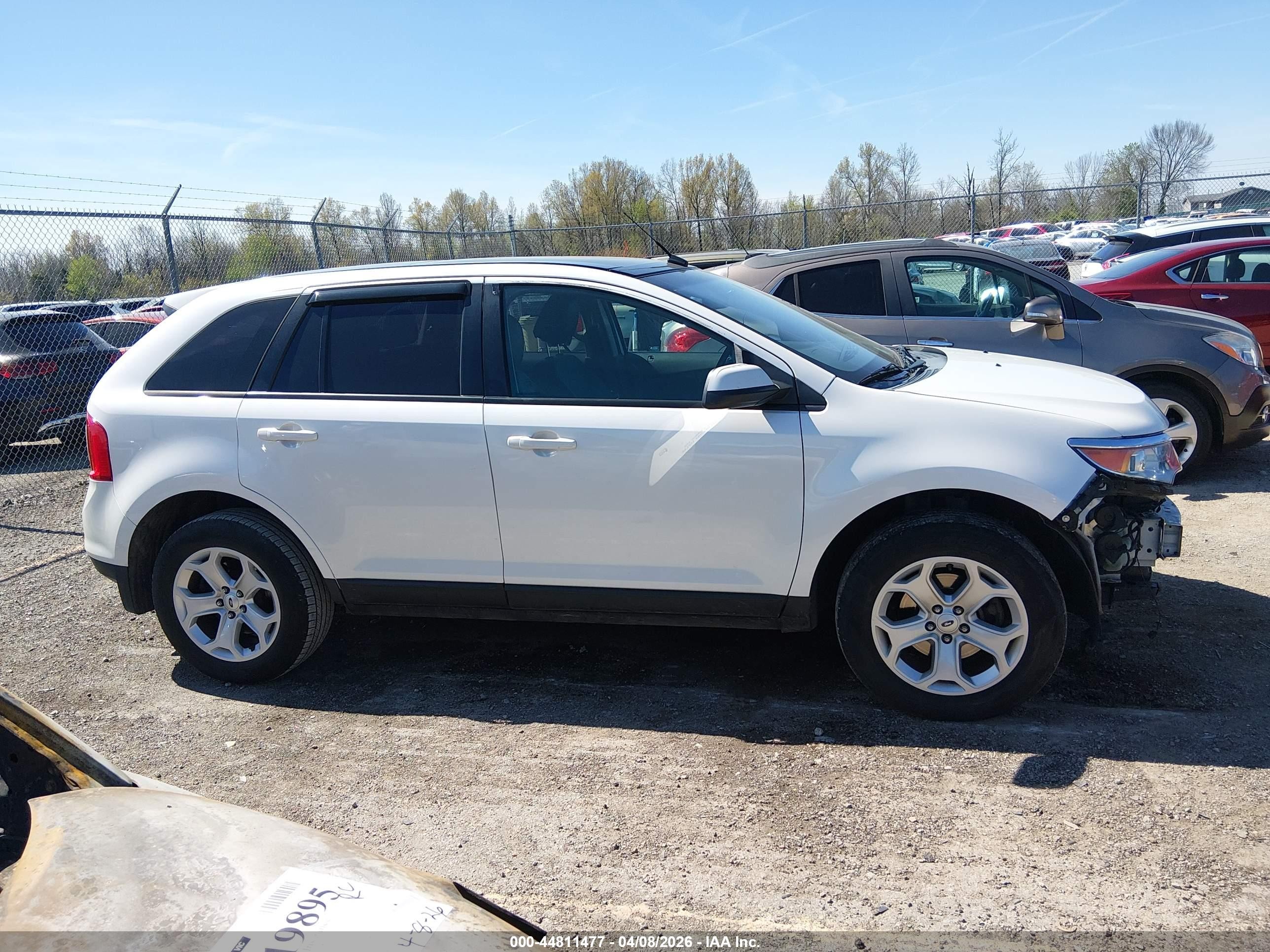 2013 Ford Edge Sel White vin: 2FMDK3JCXDBB82179