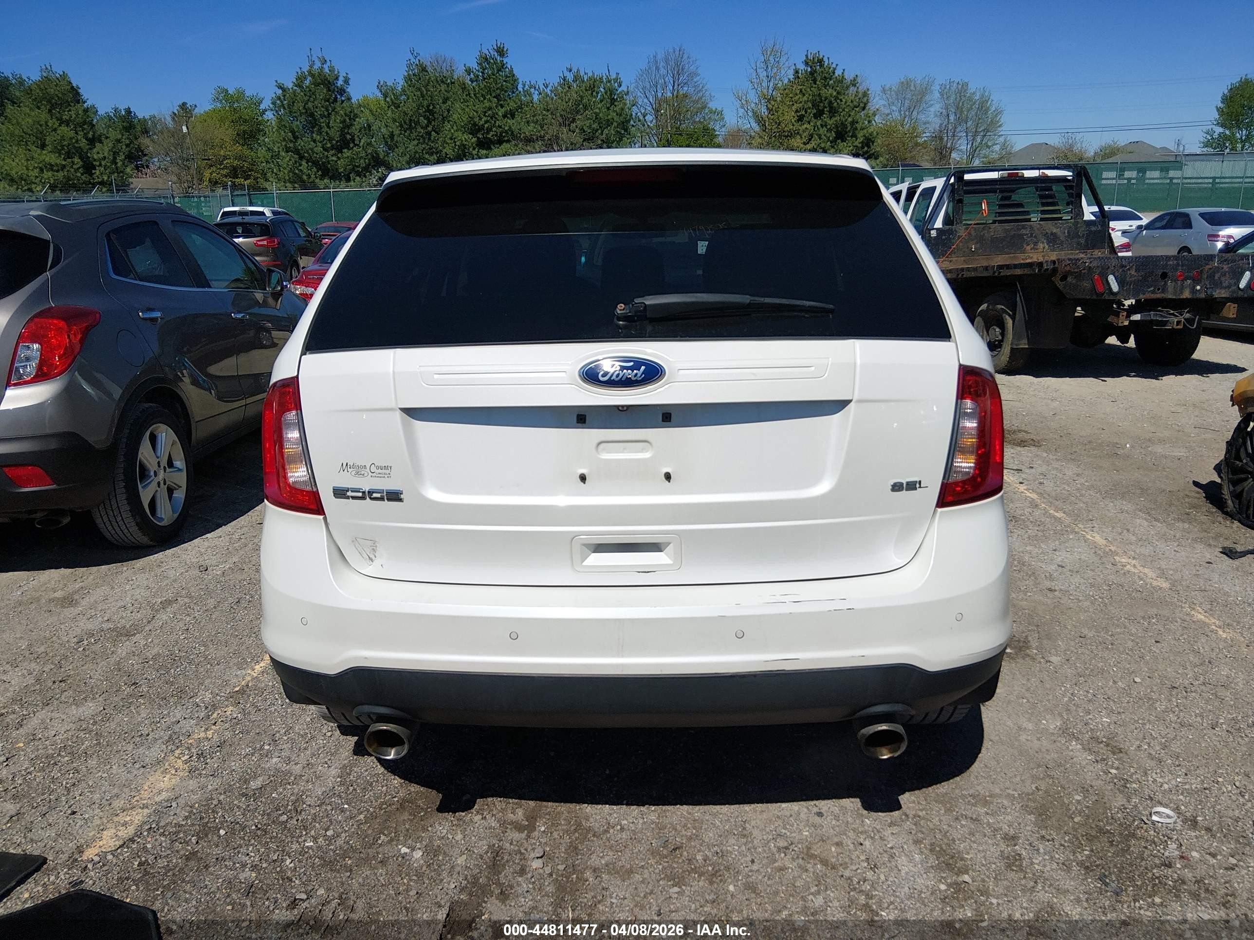 2013 Ford Edge Sel White vin: 2FMDK3JCXDBB82179
