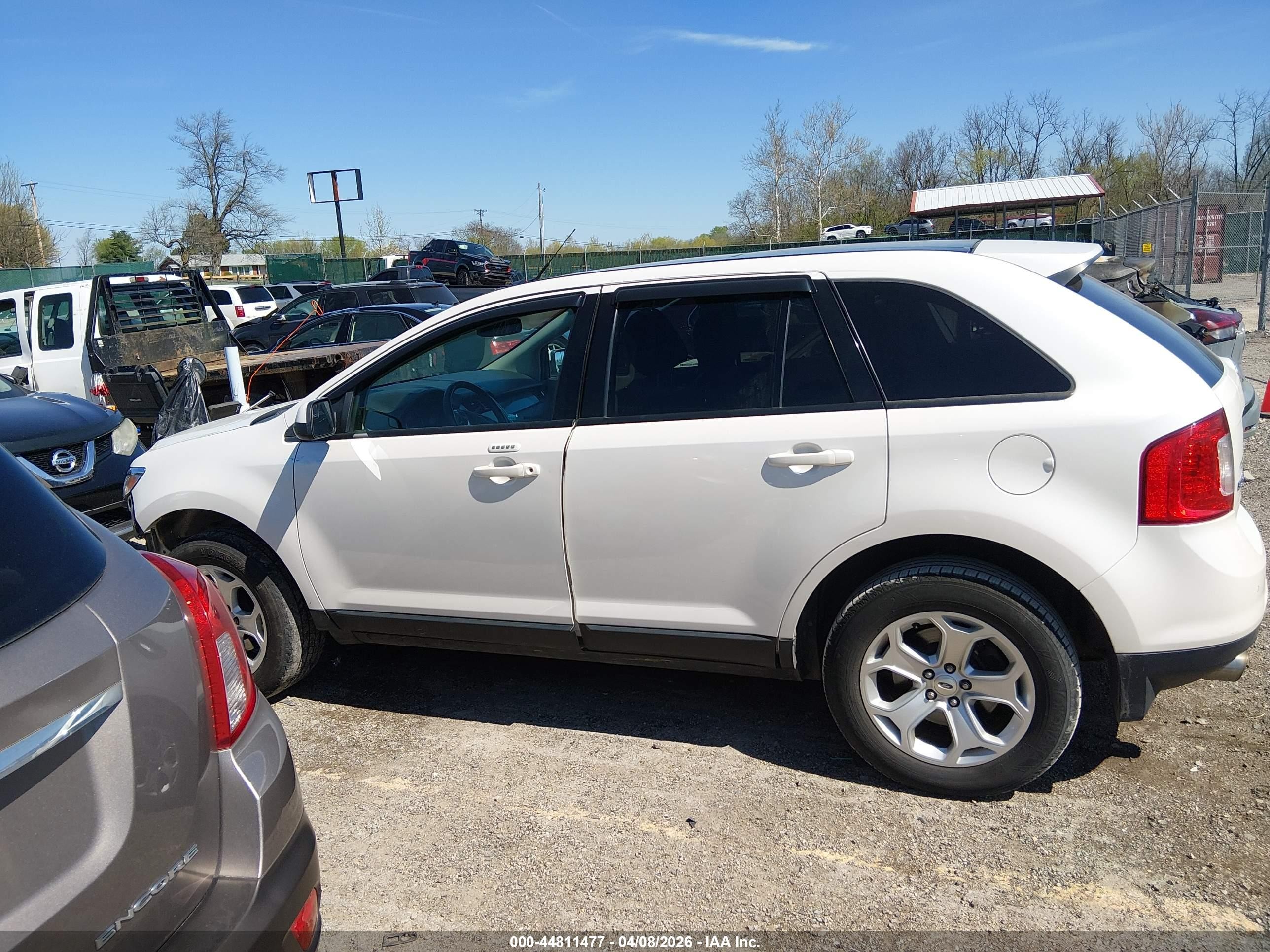 2013 Ford Edge Sel White vin: 2FMDK3JCXDBB82179