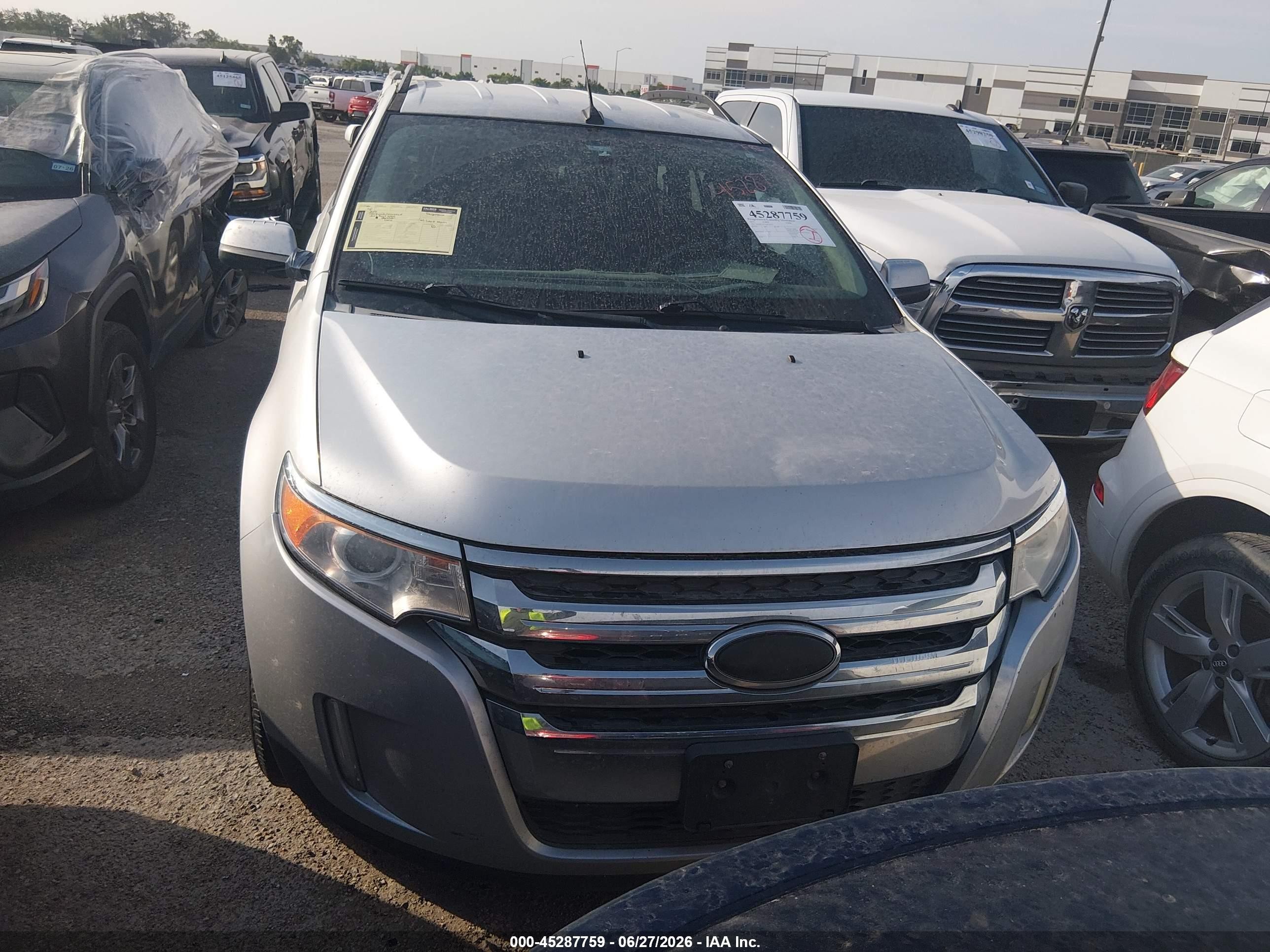 2013 Ford Edge Sel Silver vin: 2FMDK3JCXDBC66177