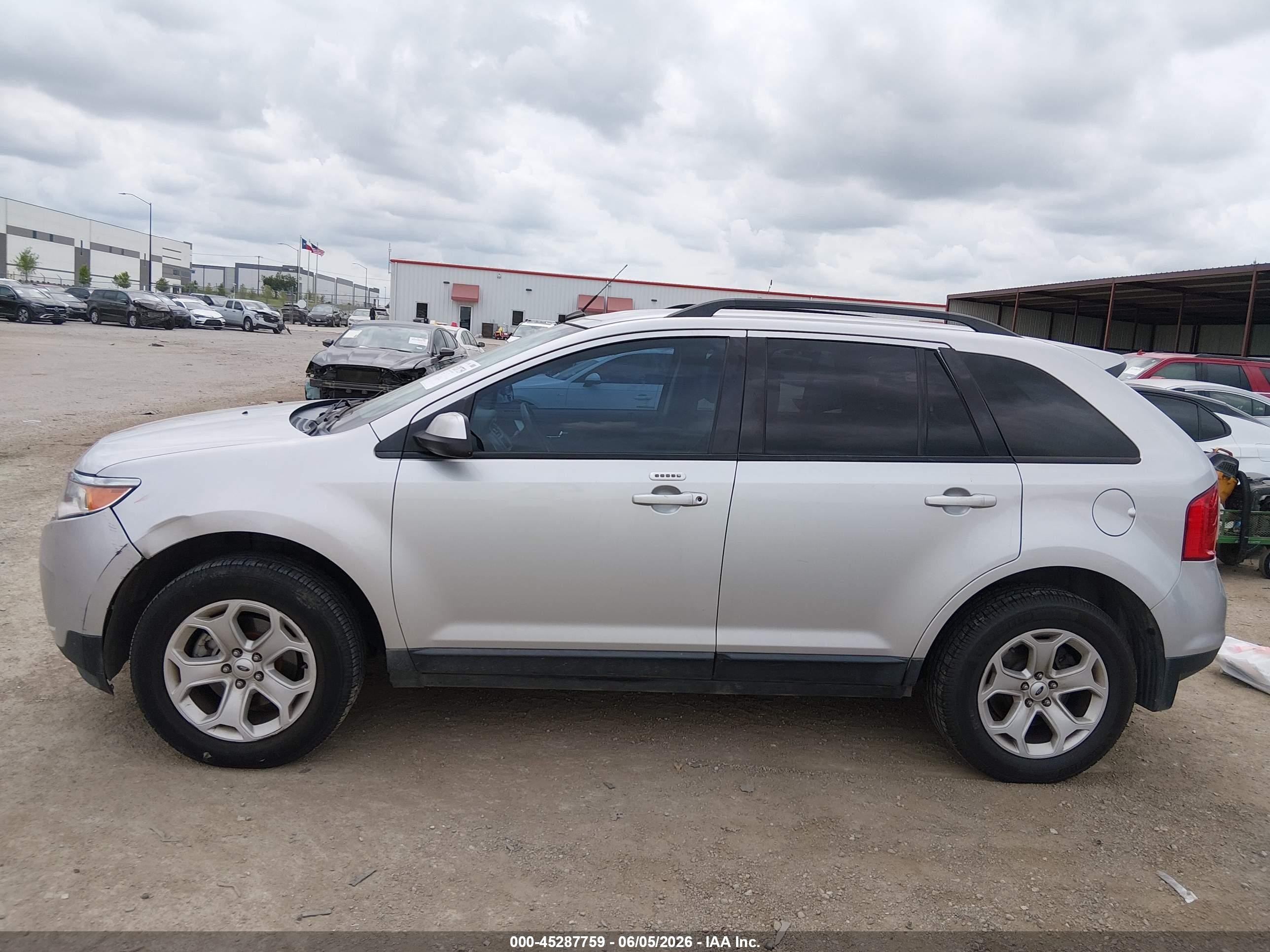 2013 Ford Edge Sel Silver vin: 2FMDK3JCXDBC66177