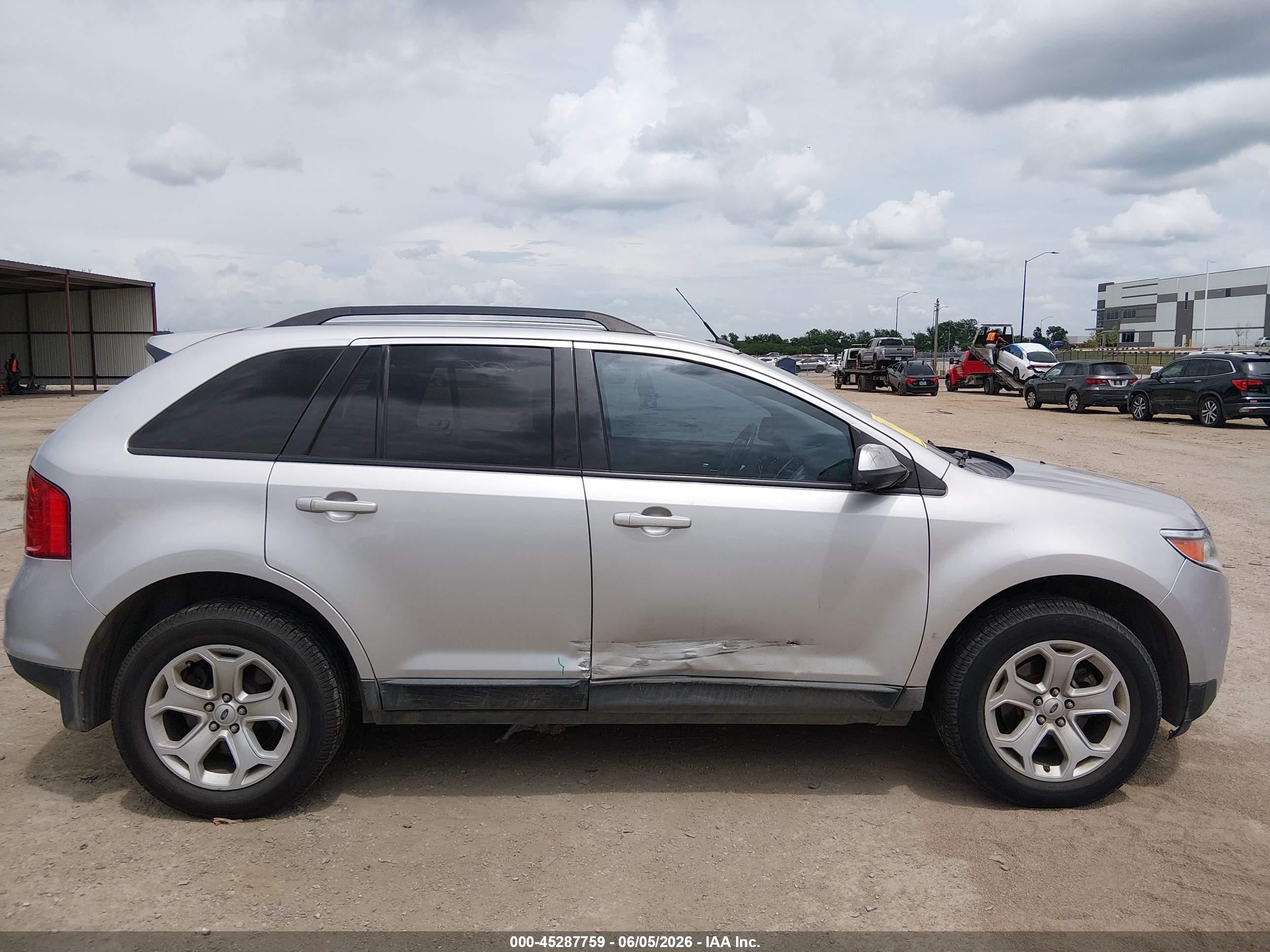 2013 Ford Edge Sel Silver vin: 2FMDK3JCXDBC66177