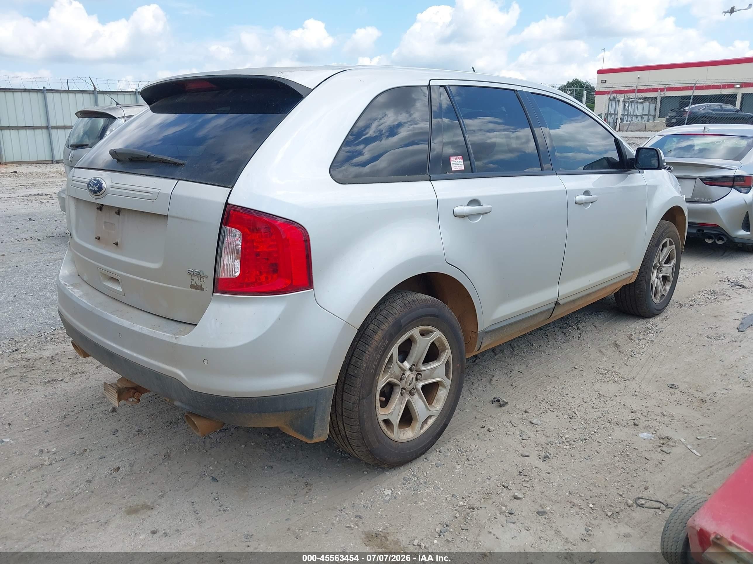 2013 Ford Edge Sel Silver vin: 2FMDK3JCXDBC76921