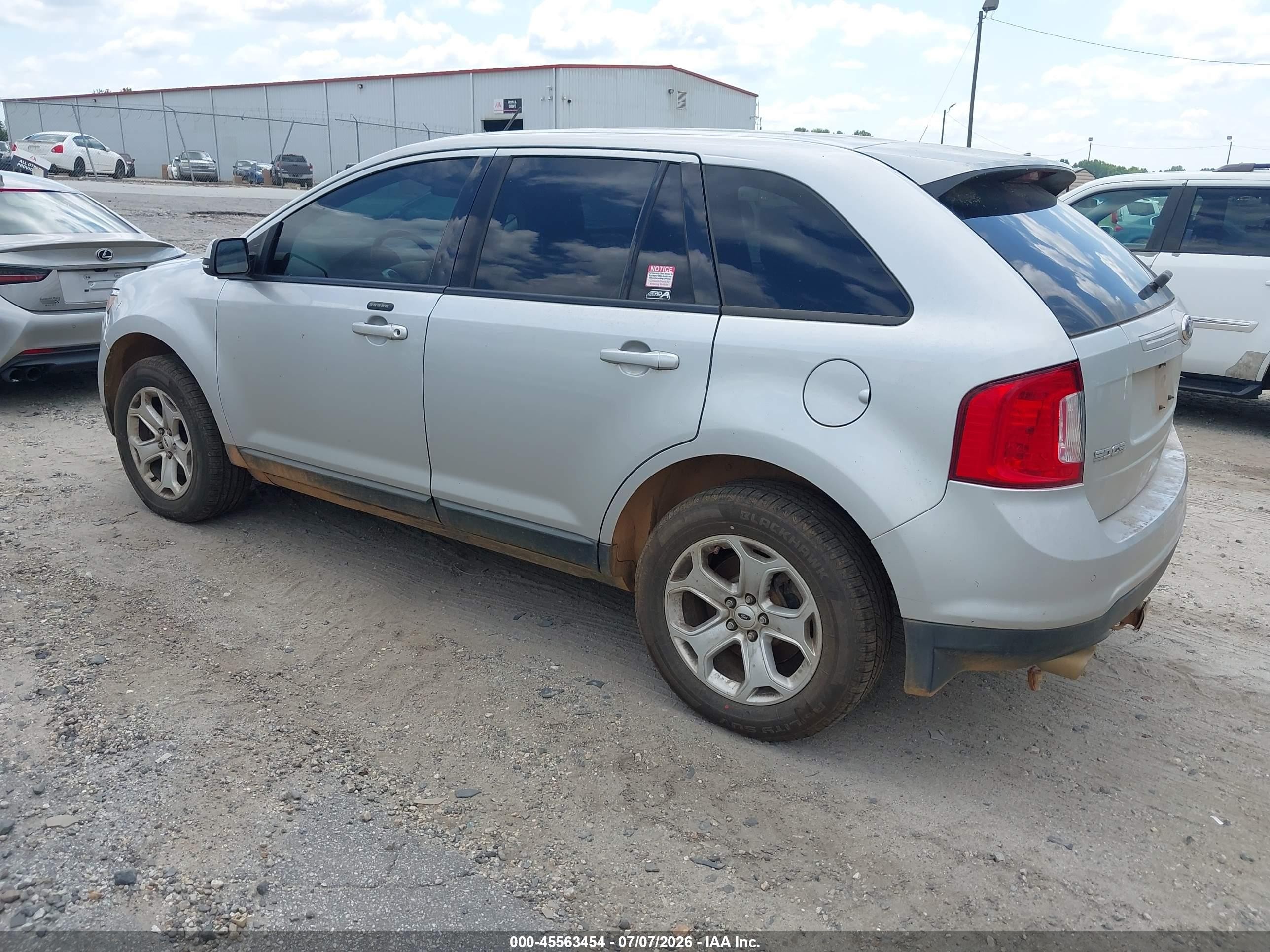 2013 Ford Edge Sel Silver vin: 2FMDK3JCXDBC76921