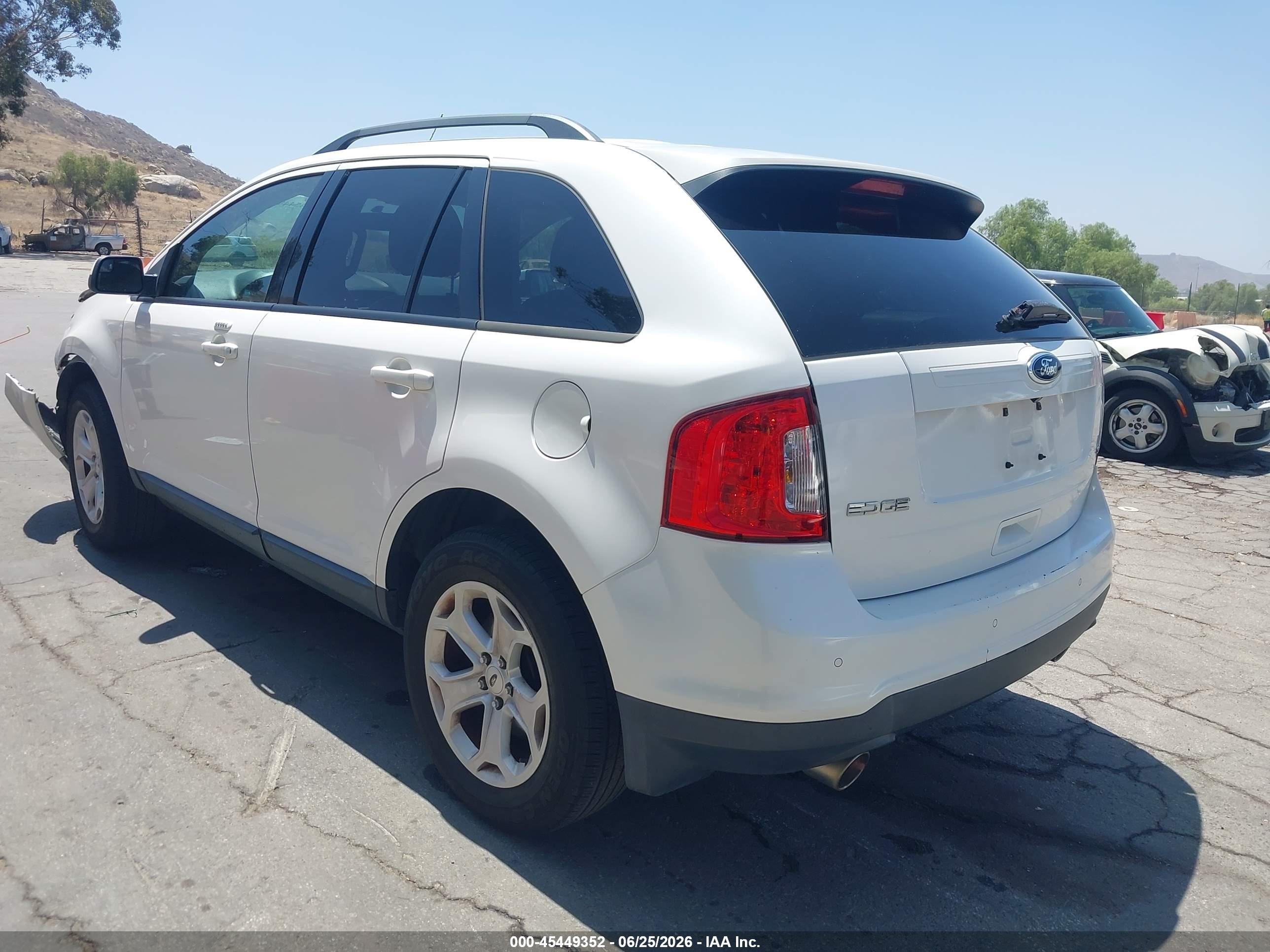 2013 Ford Edge Sel White vin: 2FMDK3JCXDBC89524