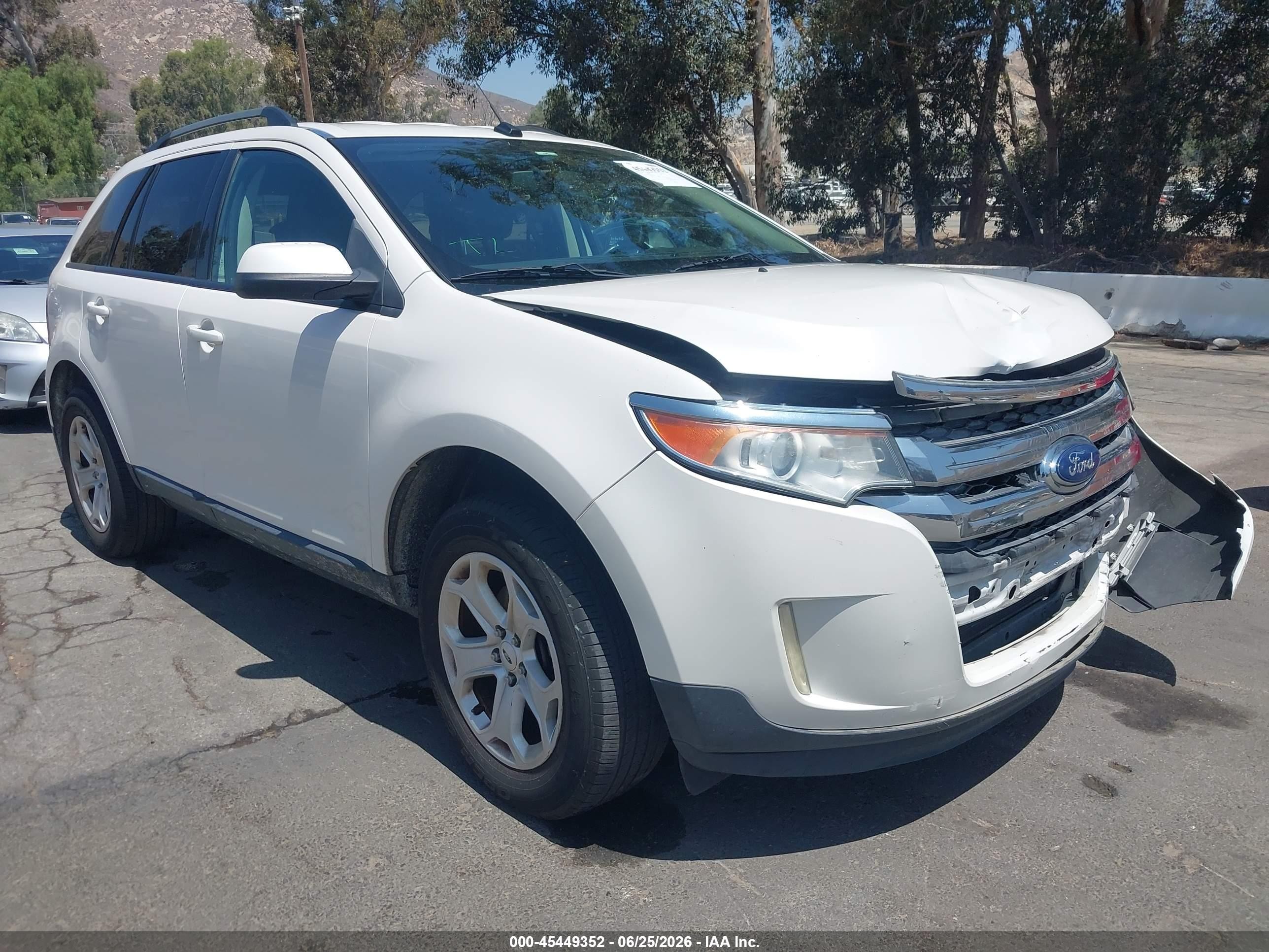 2013 Ford Edge Sel White vin: 2FMDK3JCXDBC89524