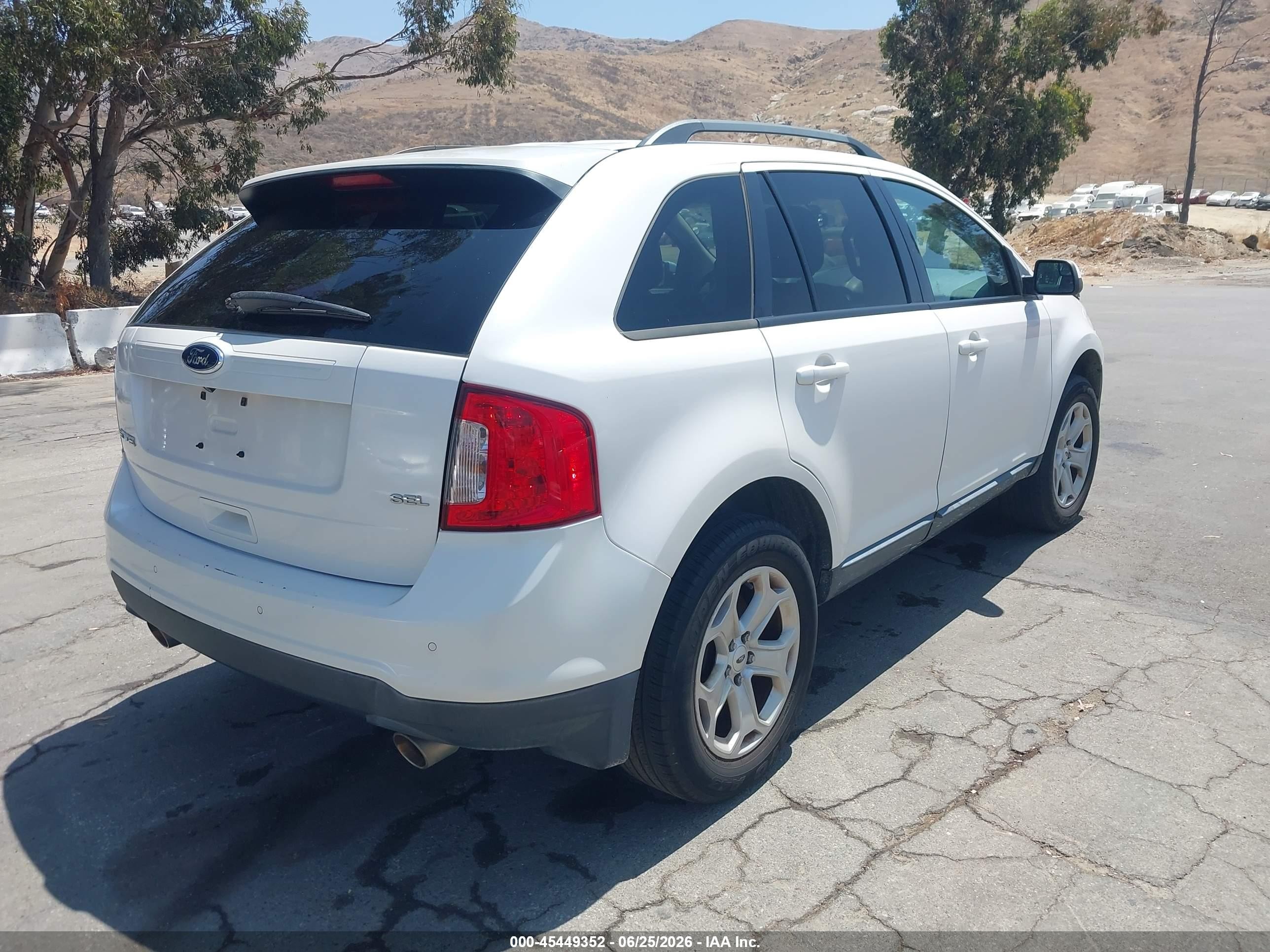 2013 Ford Edge Sel White vin: 2FMDK3JCXDBC89524