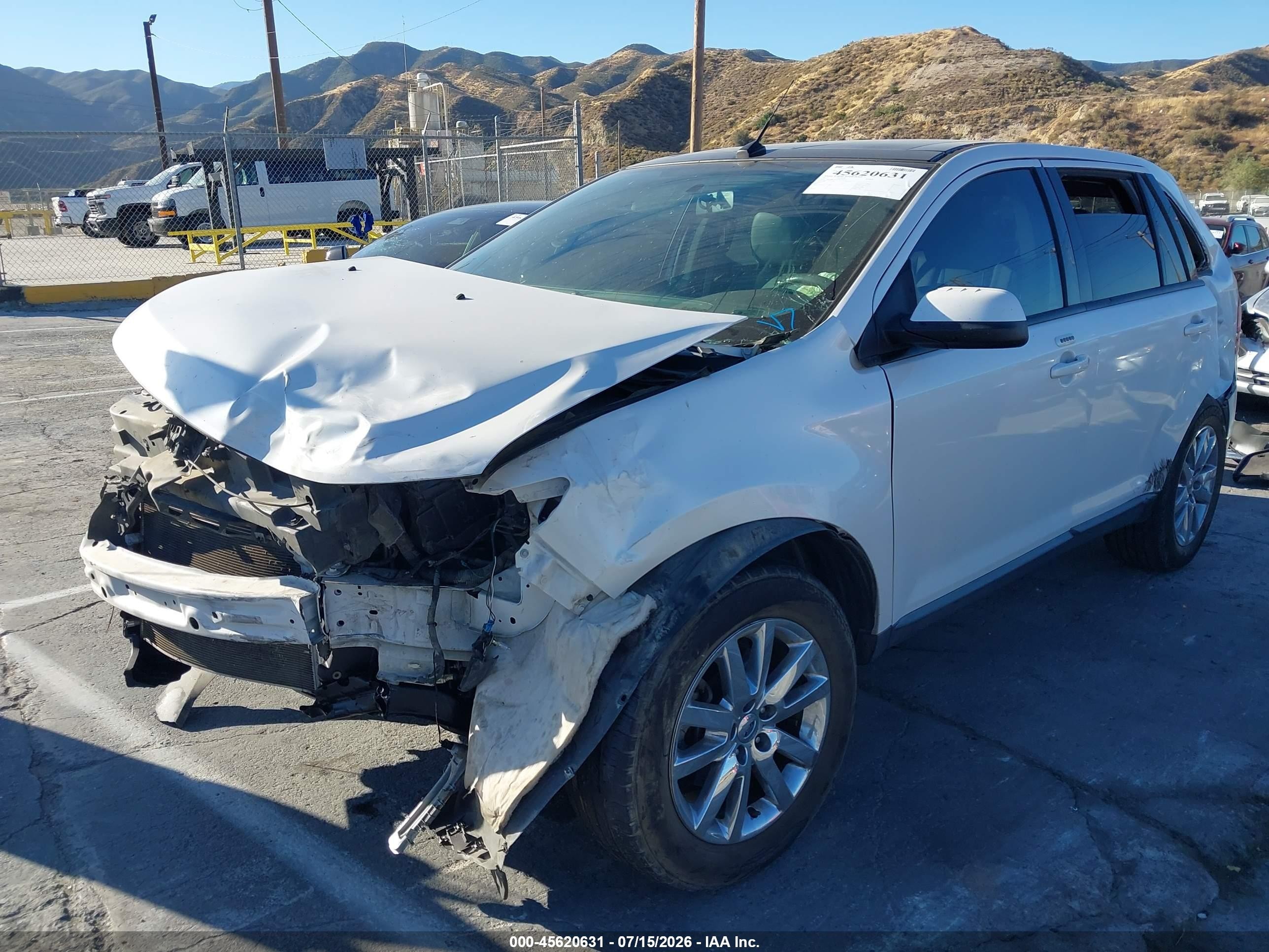 2013 Ford Edge Sel White vin: 2FMDK3JCXDBC93105