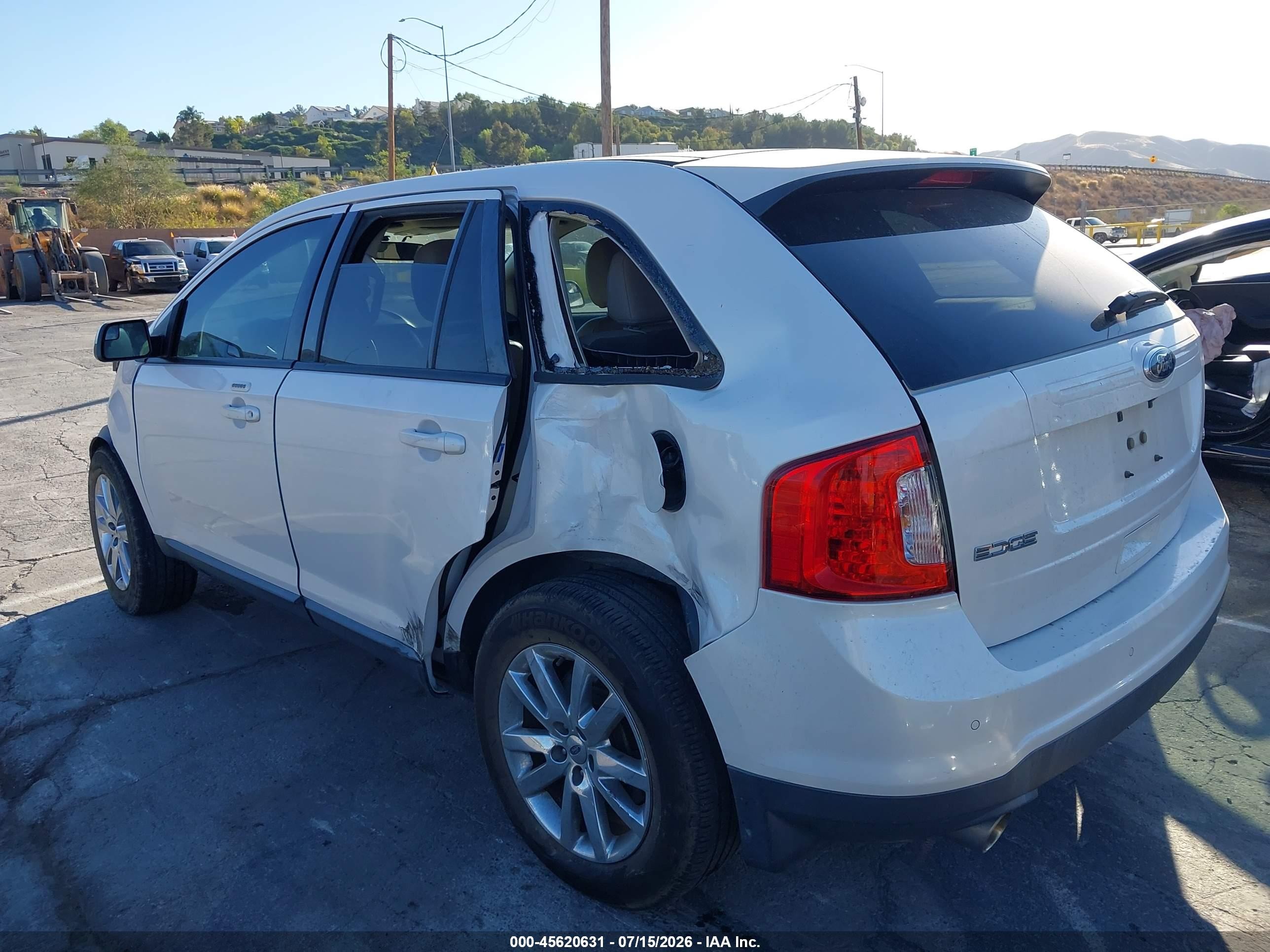2013 Ford Edge Sel White vin: 2FMDK3JCXDBC93105