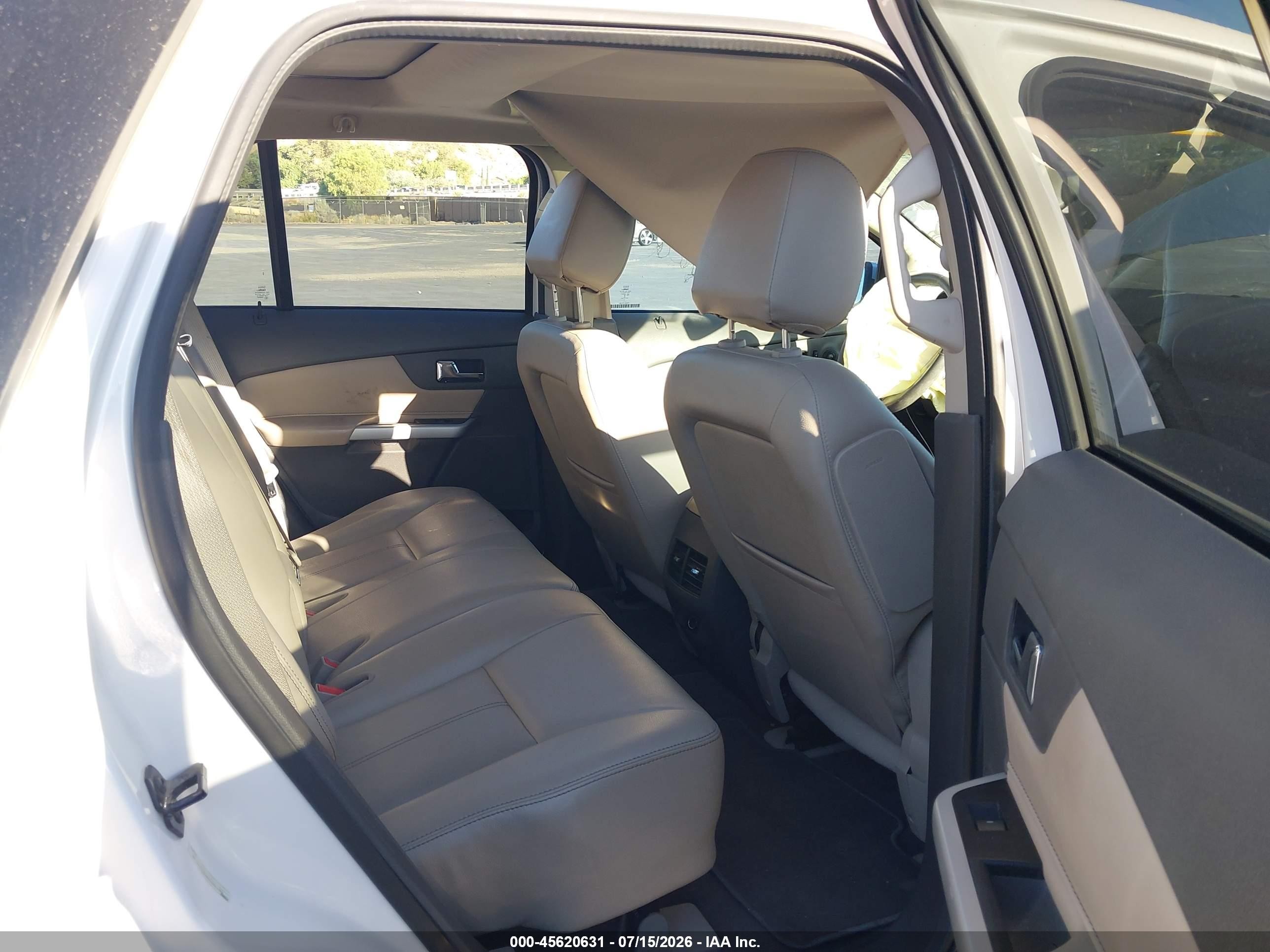 2013 Ford Edge Sel White vin: 2FMDK3JCXDBC93105
