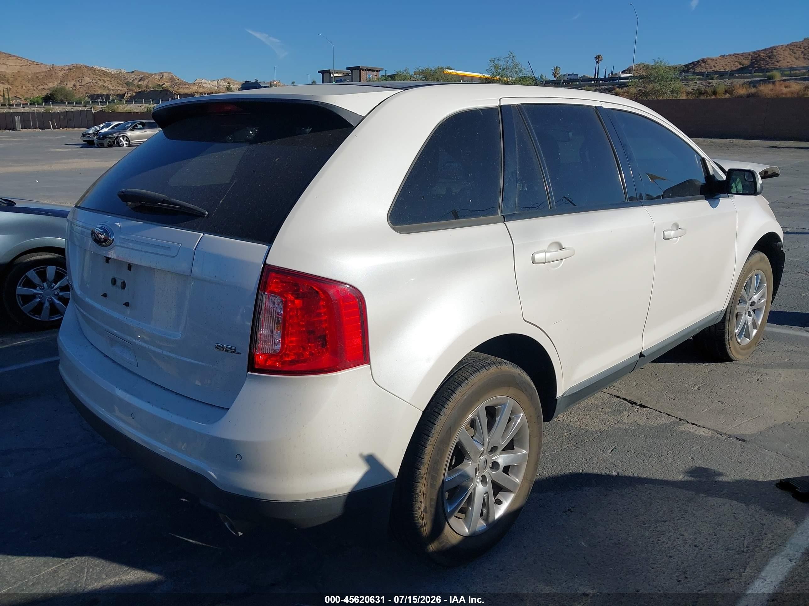 2013 Ford Edge Sel White vin: 2FMDK3JCXDBC93105