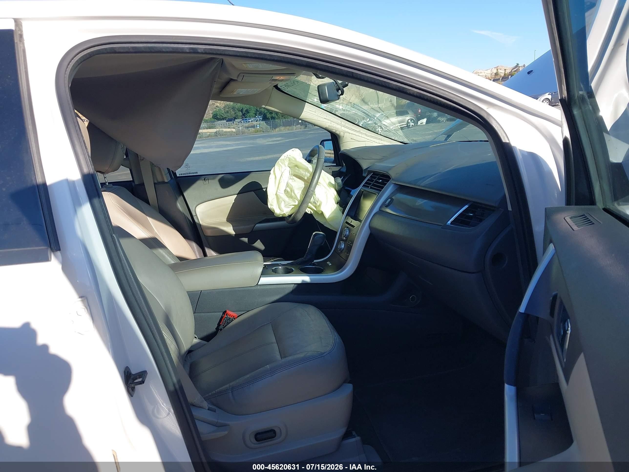 2013 Ford Edge Sel White vin: 2FMDK3JCXDBC93105