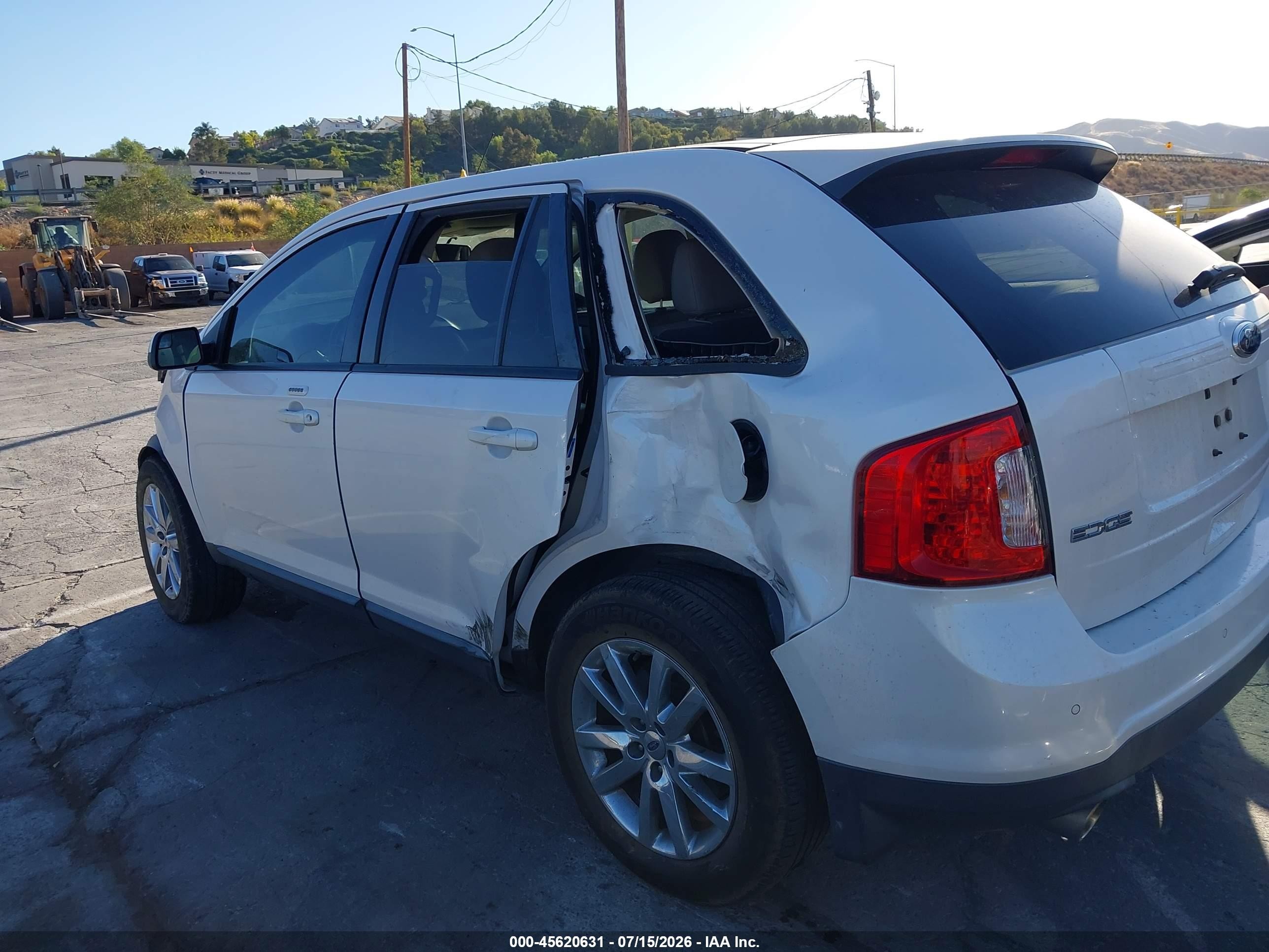 2013 Ford Edge Sel White vin: 2FMDK3JCXDBC93105