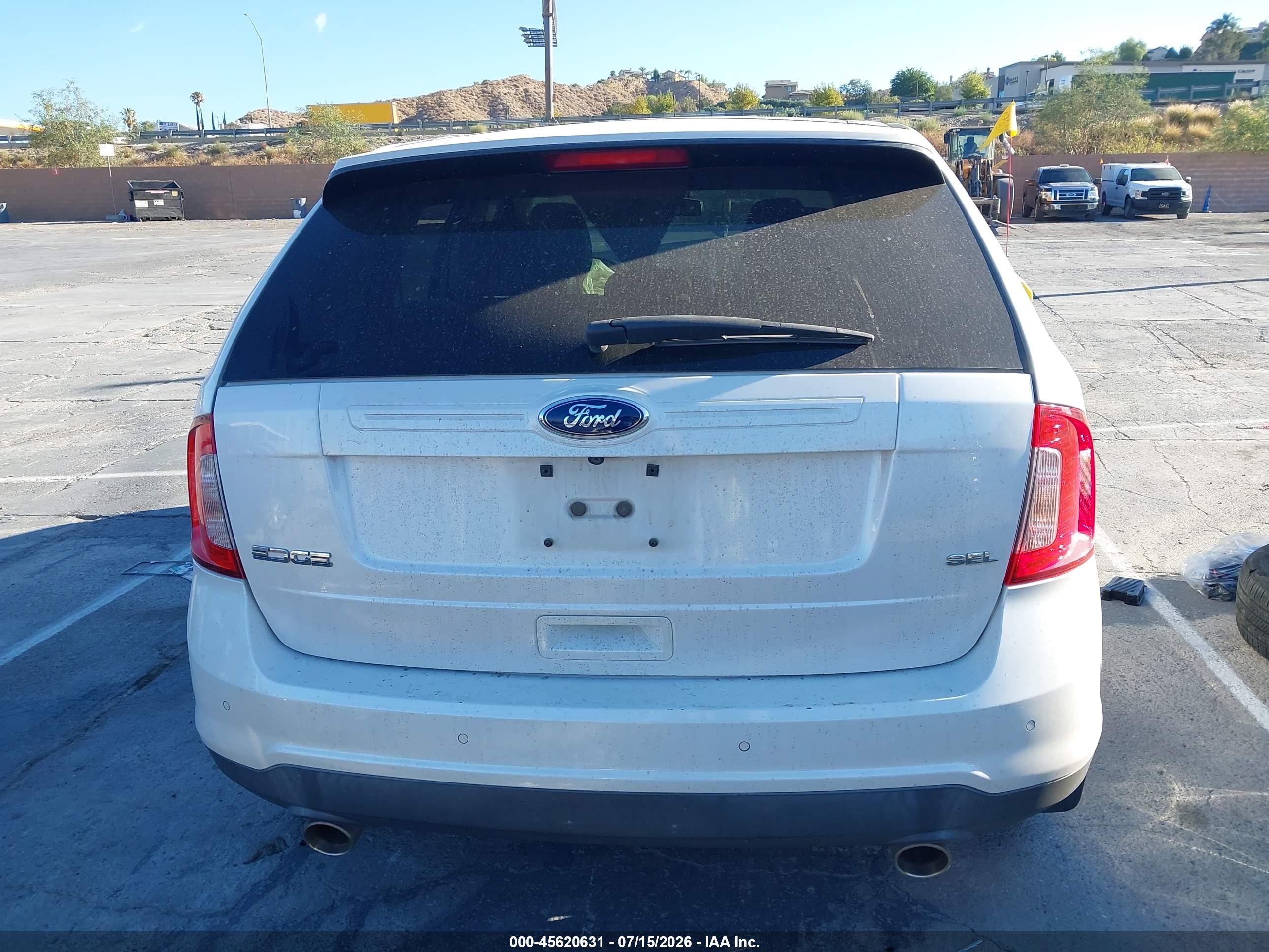 2013 Ford Edge Sel White vin: 2FMDK3JCXDBC93105