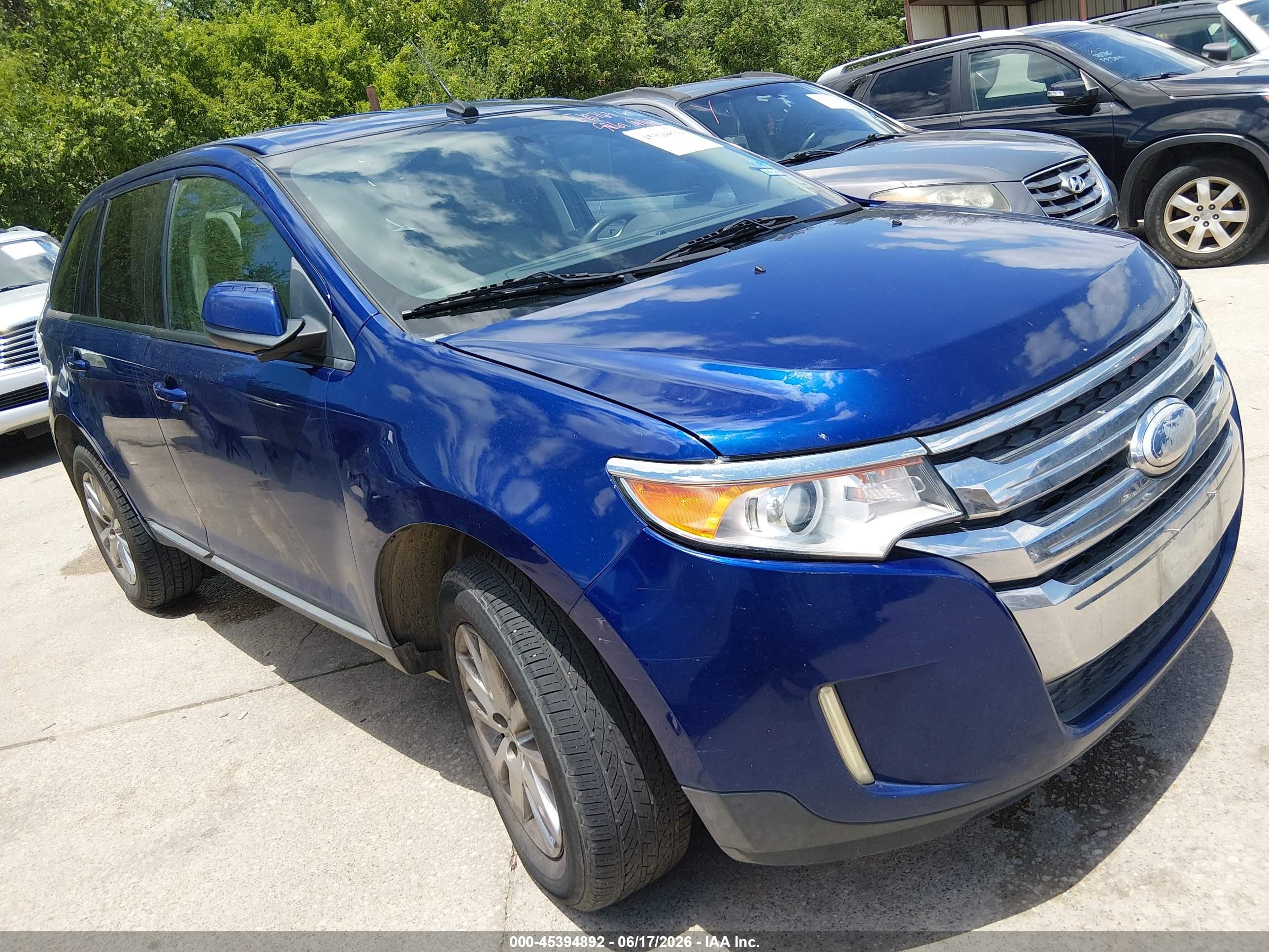 2013 Ford Edge Sel Blue vin: 2FMDK3JCXDBE10763