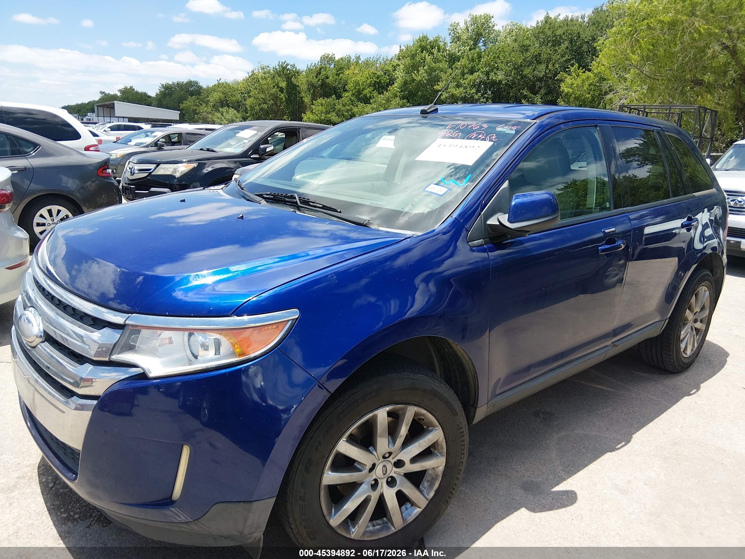 2013 Ford Edge Sel Синий vin: 2FMDK3JCXDBE10763