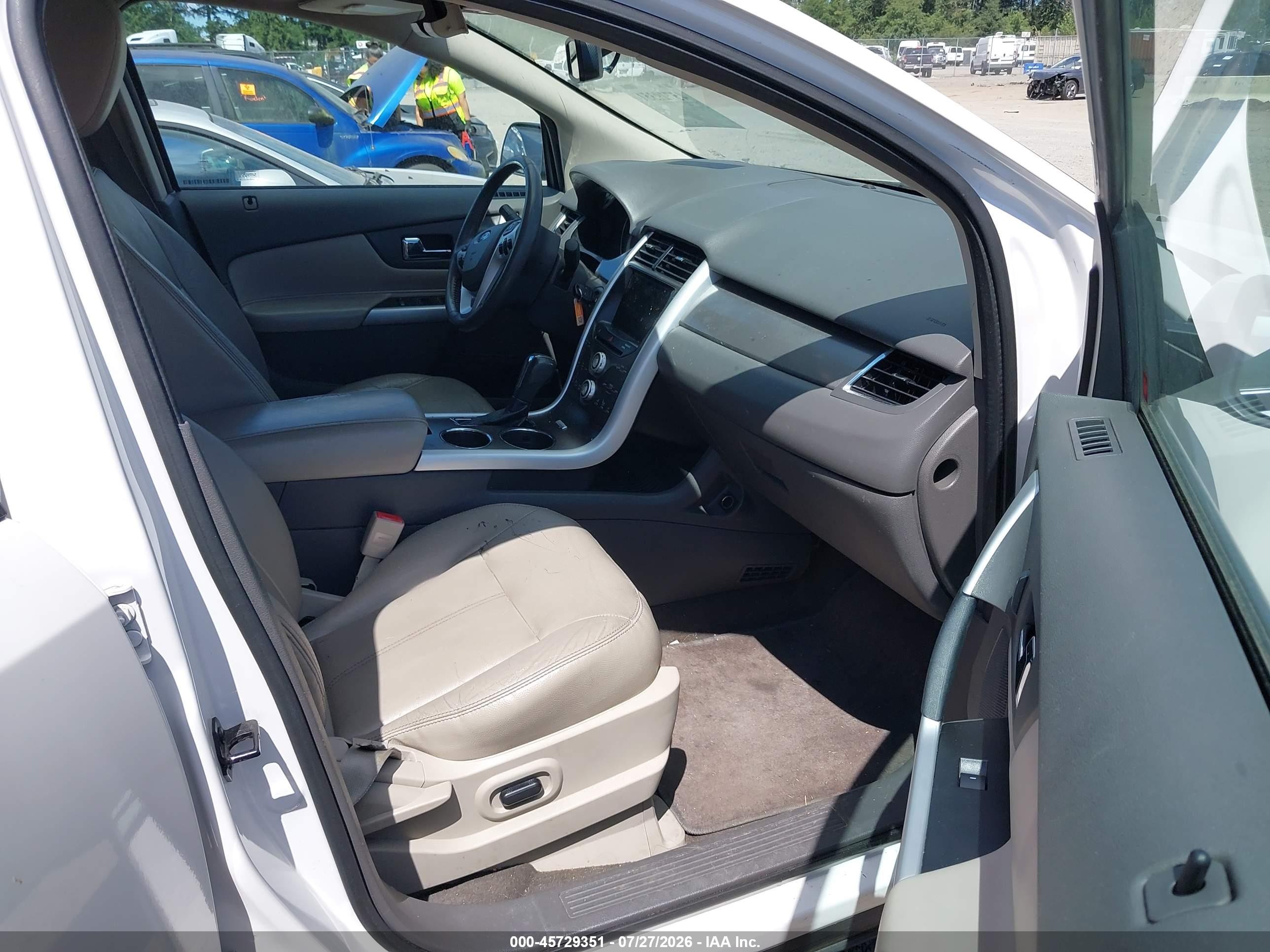 2014 Ford Edge Sel White vin: 2FMDK3JCXEBA50508